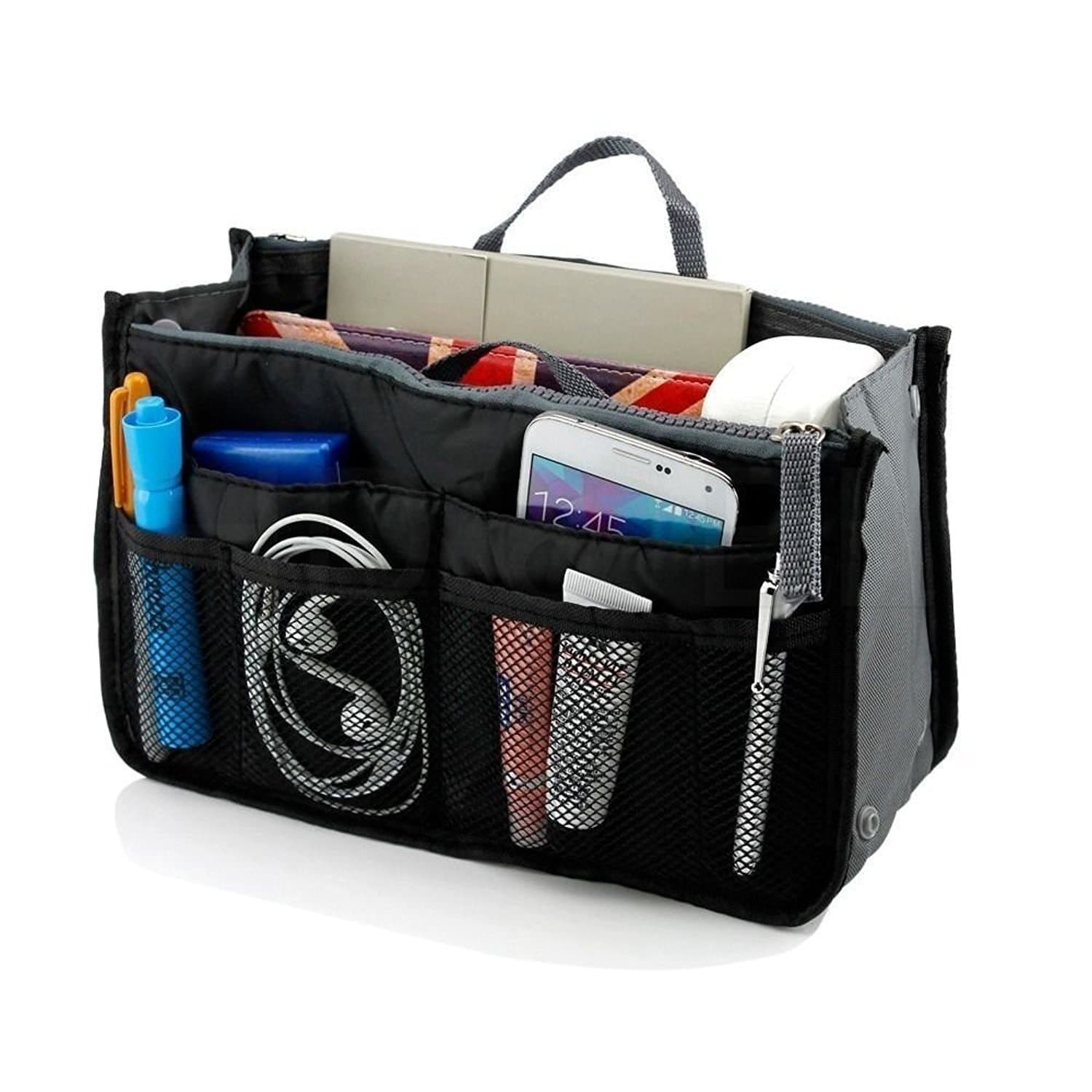 JIAHAO Purse Organizer Insert Multi-function Cosmetic Storage Bag in Bag