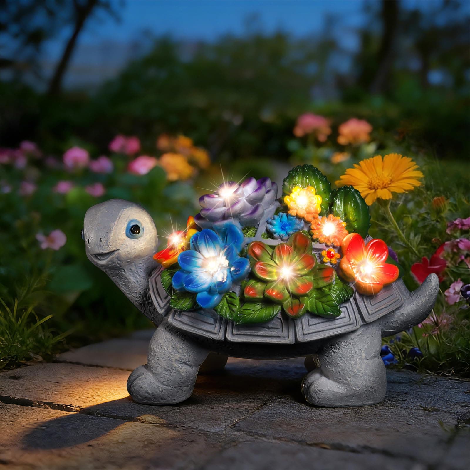 Linkax Easter Gifts for Adults Women, Turtle Statues Solar Garden Decor for Outside Yard Outdoor Home Patio Decor, Birthday Mothers Day Gifts for Mom Grandma Wife Sister Nana from Daughter Son Husband