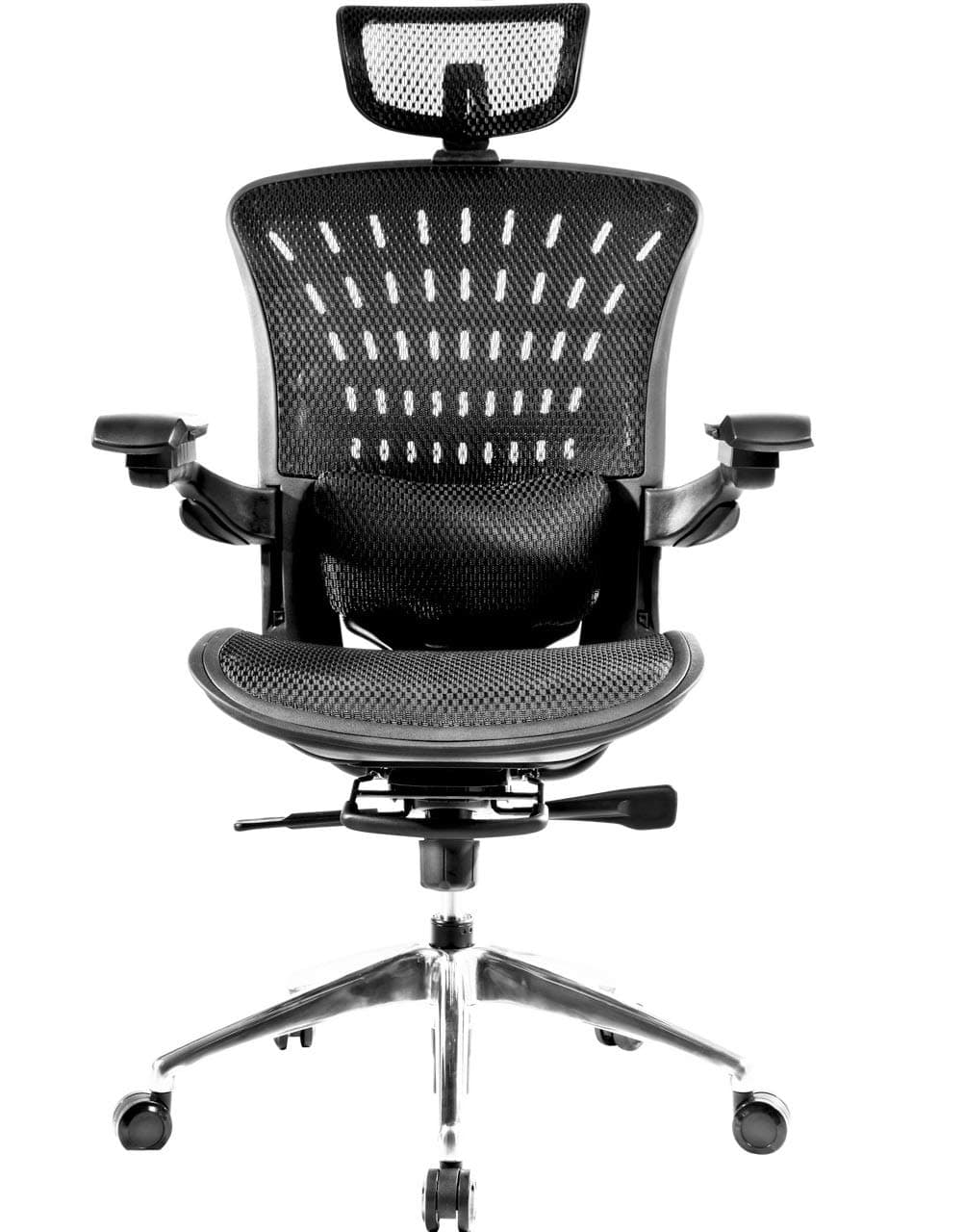 KELAY Mesh Home Office Chair - Ergonomic Desk Chair for Work - Fully Adjustable Head Rest, Seat, Height, Tilt Tension, Armrest, Lumbar Pillow-Swivel Seat with Back and Posture Support Systems (Black)