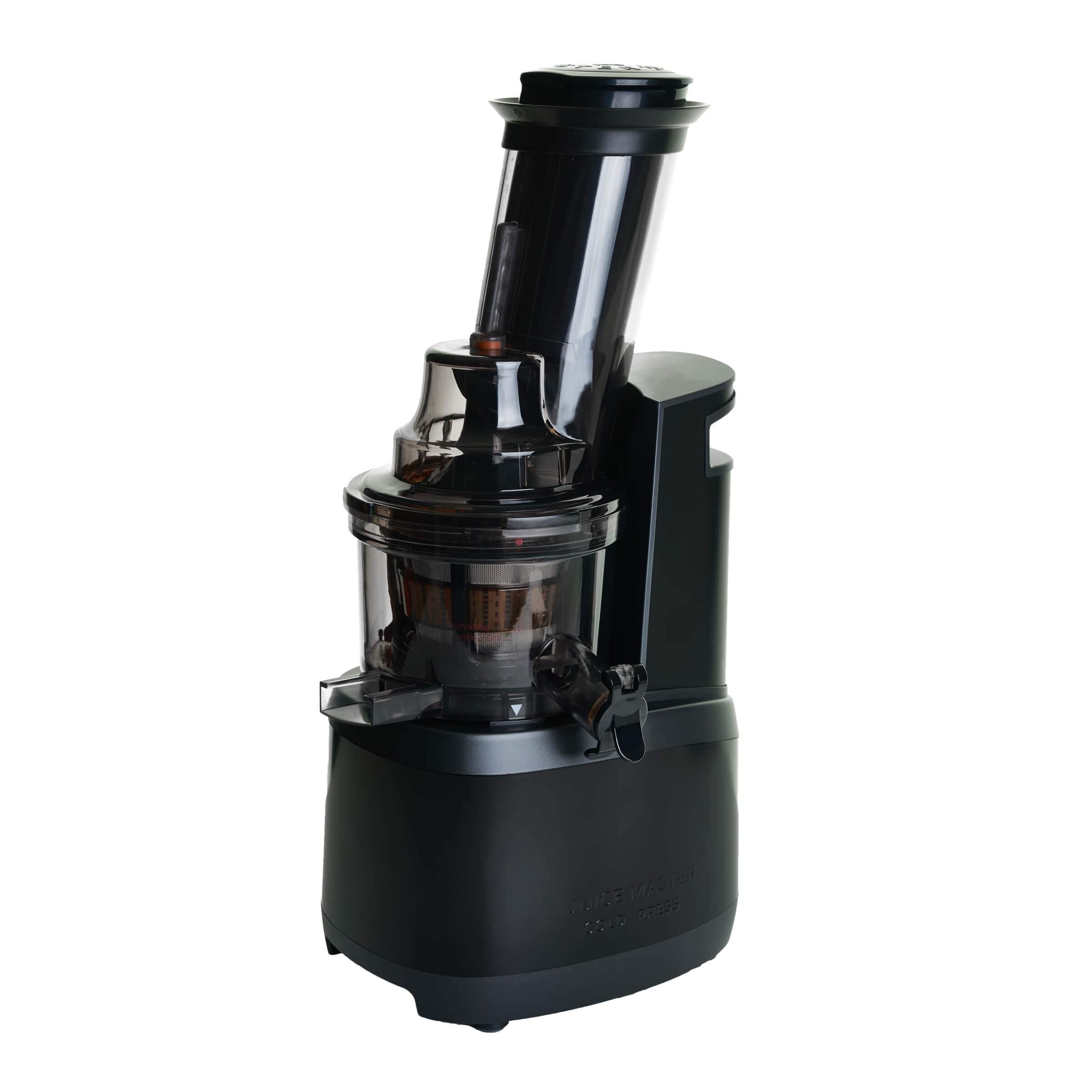 Jason Vale Juice Master Cold Press Juicer - Stainless Steel Design and Wide, Angled Chute, Designed to Extract The Maximum Amount of Juice.