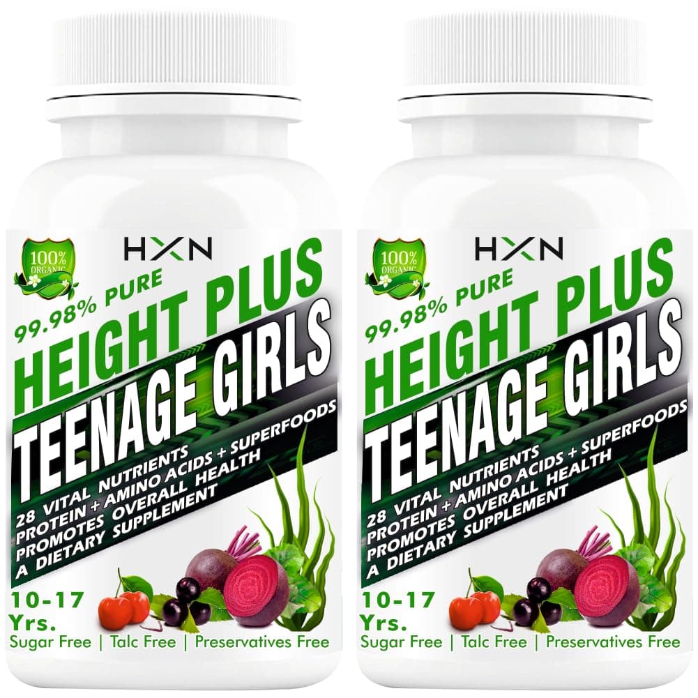 HXN Height Increase medicine For Girls With Amino Acids, Growth Superfood Supplement For good health-120 Tablets (No Capsules)