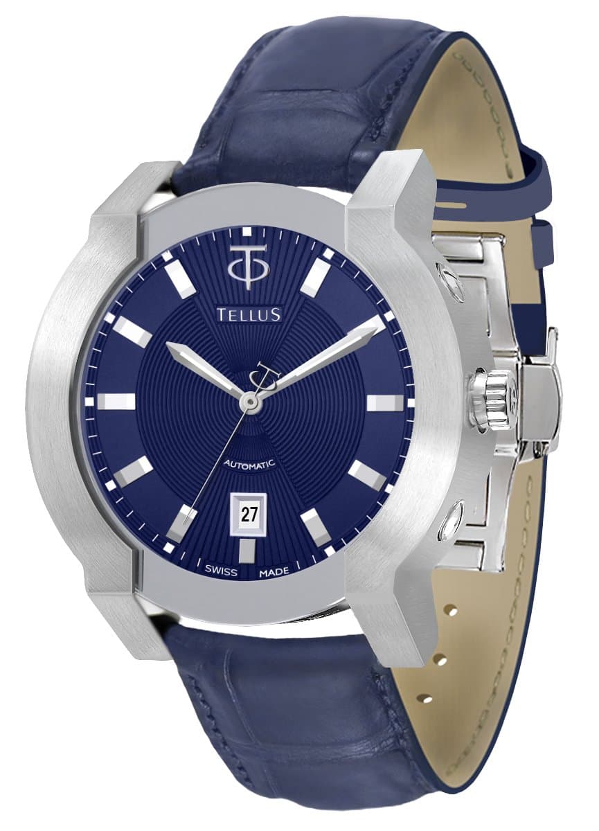 Tellus T1065-X311FWB131 Discoverer 46 Men's Genuine Alligator Leather Strap Watch