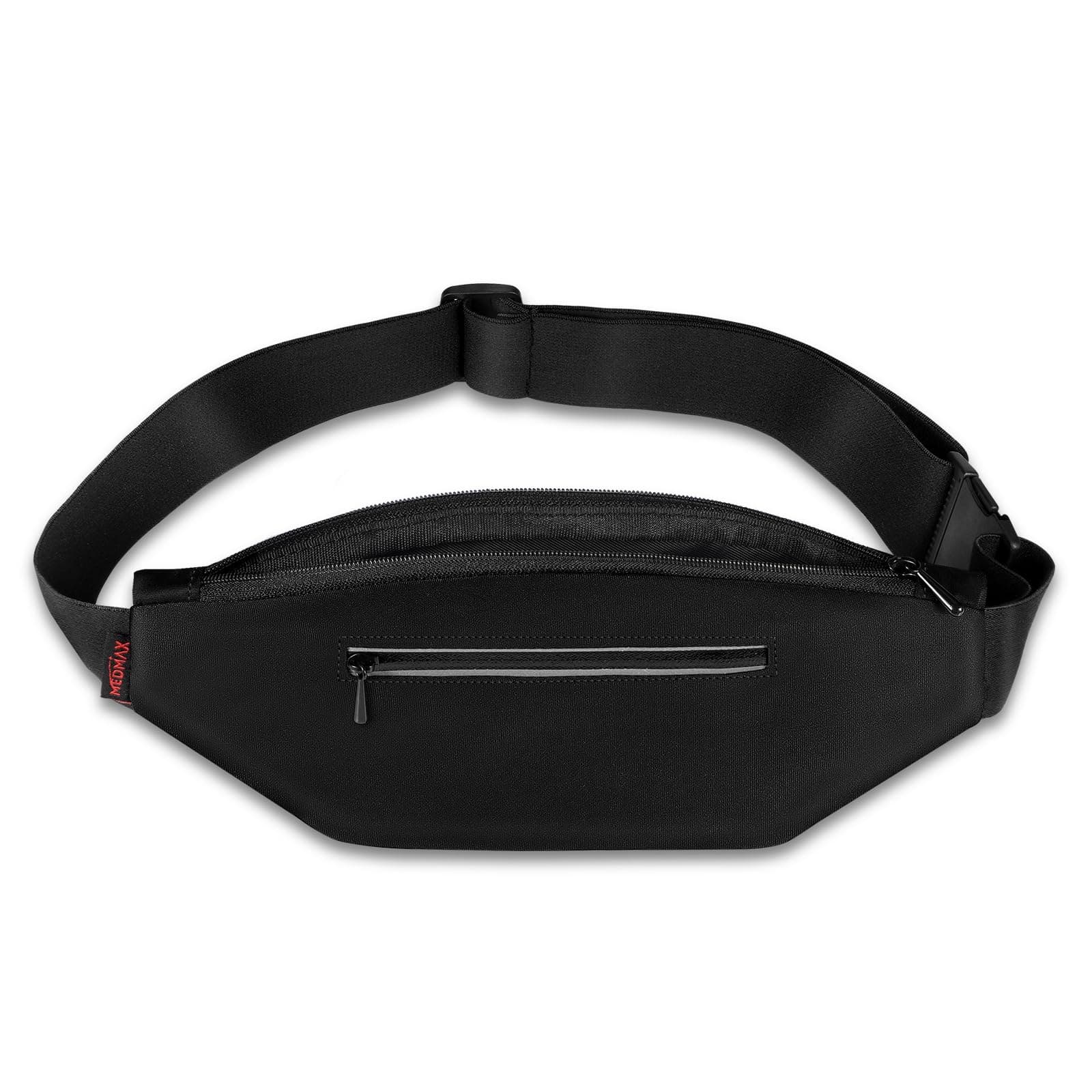 Diabetic Running Belt with Adjustable Waist, Insulin Pump Belt Holder Organizer Waist Pouch, Epipen Medical Fanny Pack Bag (Bag Only) (Black)