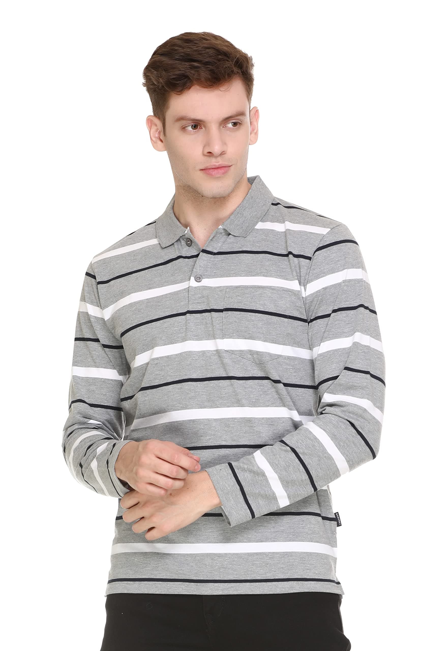 GODFREY Cotton Polo T Shirts for Men with Pocket
