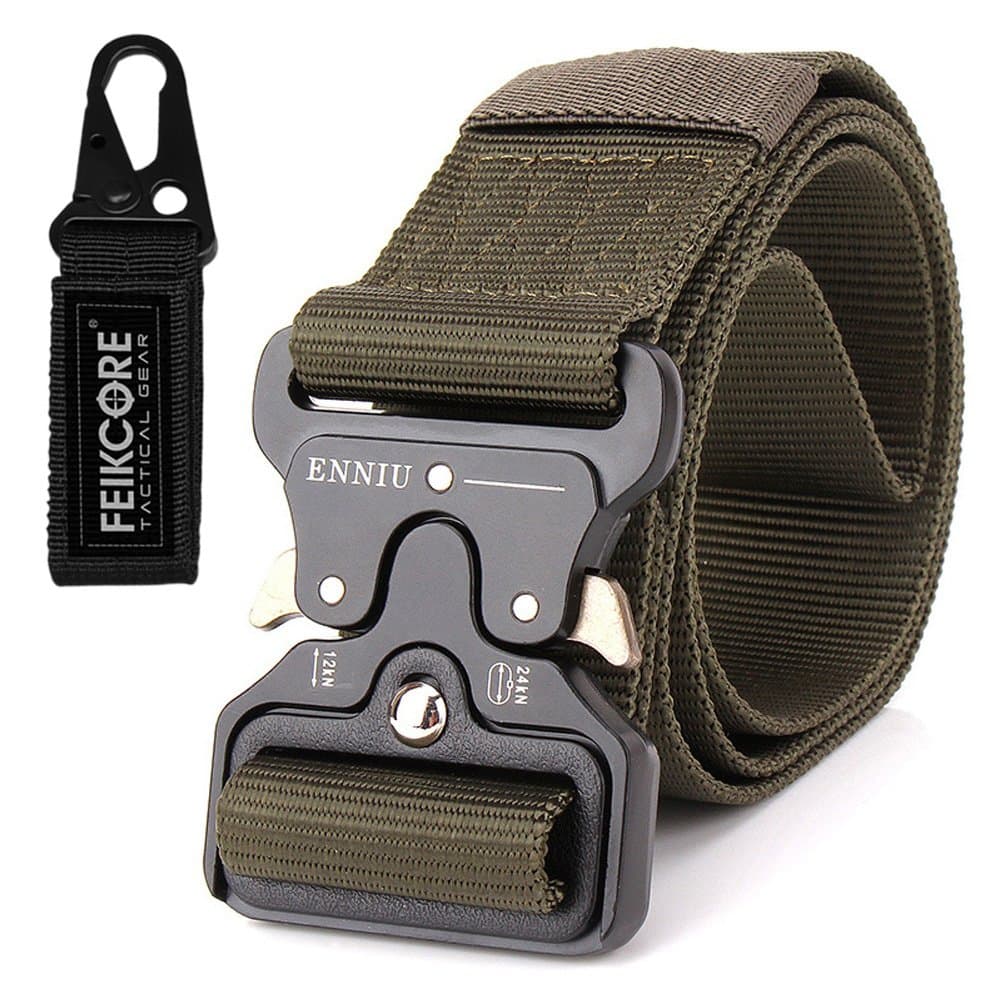 Tactical Belt, 1.75" Tactical Heavy Duty Waist Belt, Quick-Release Military Style Shooters Nylon Belts with Metal Buckle