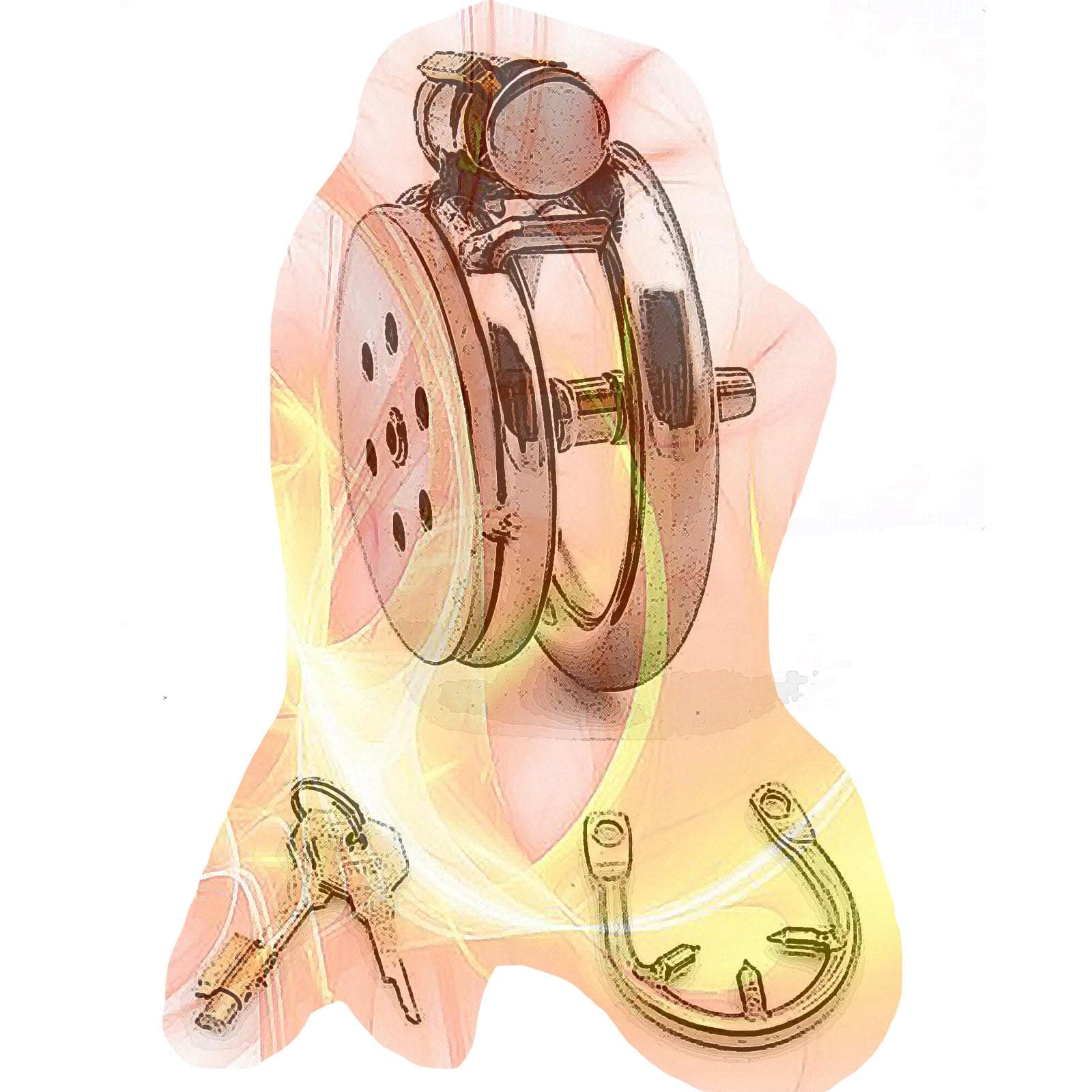 Stainless Steel Flat Cage with Small Rod and Anti-Off Ring, Special Flat Device for Men Cross-Dressing - USHA09a (Metal Rod, 45mm Ring)