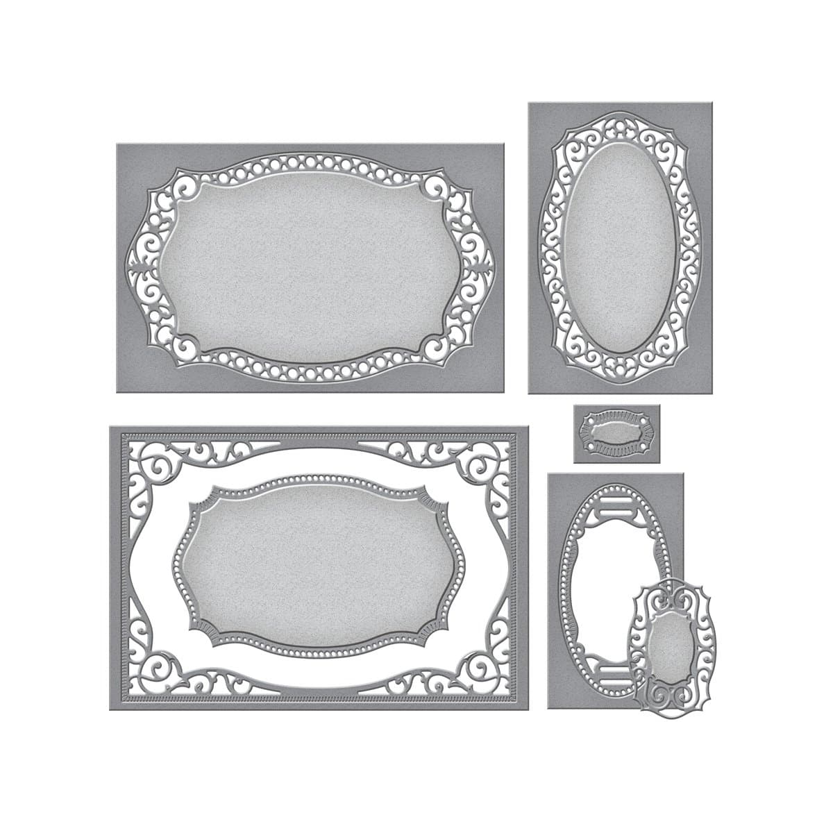 Spellbinders Nestabilities Majestic Labels Twenty-Five Etched/Wafer Thin Dies