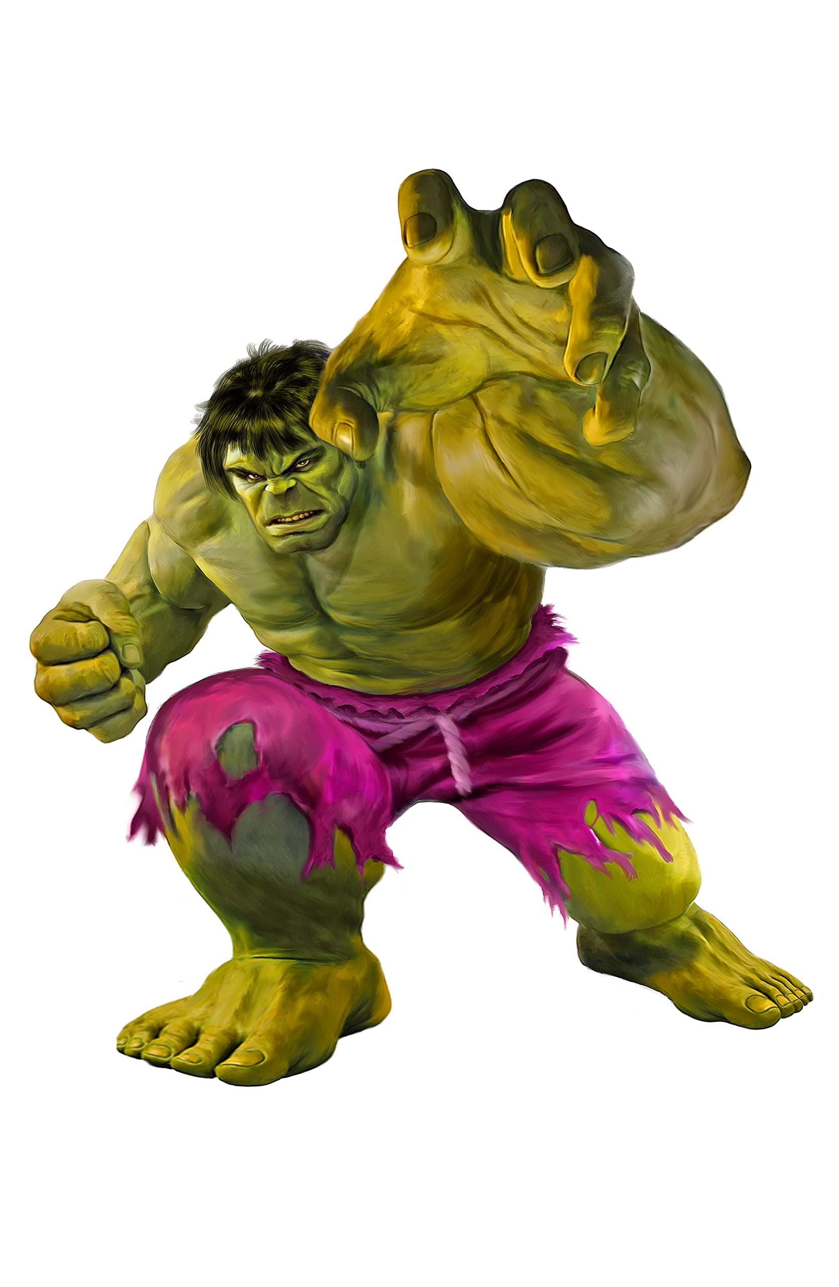 Artist Hand Signed Incredible Hulk Classic Painted Marvel Avengers Fine Art Print 11x17 By Mark Spears