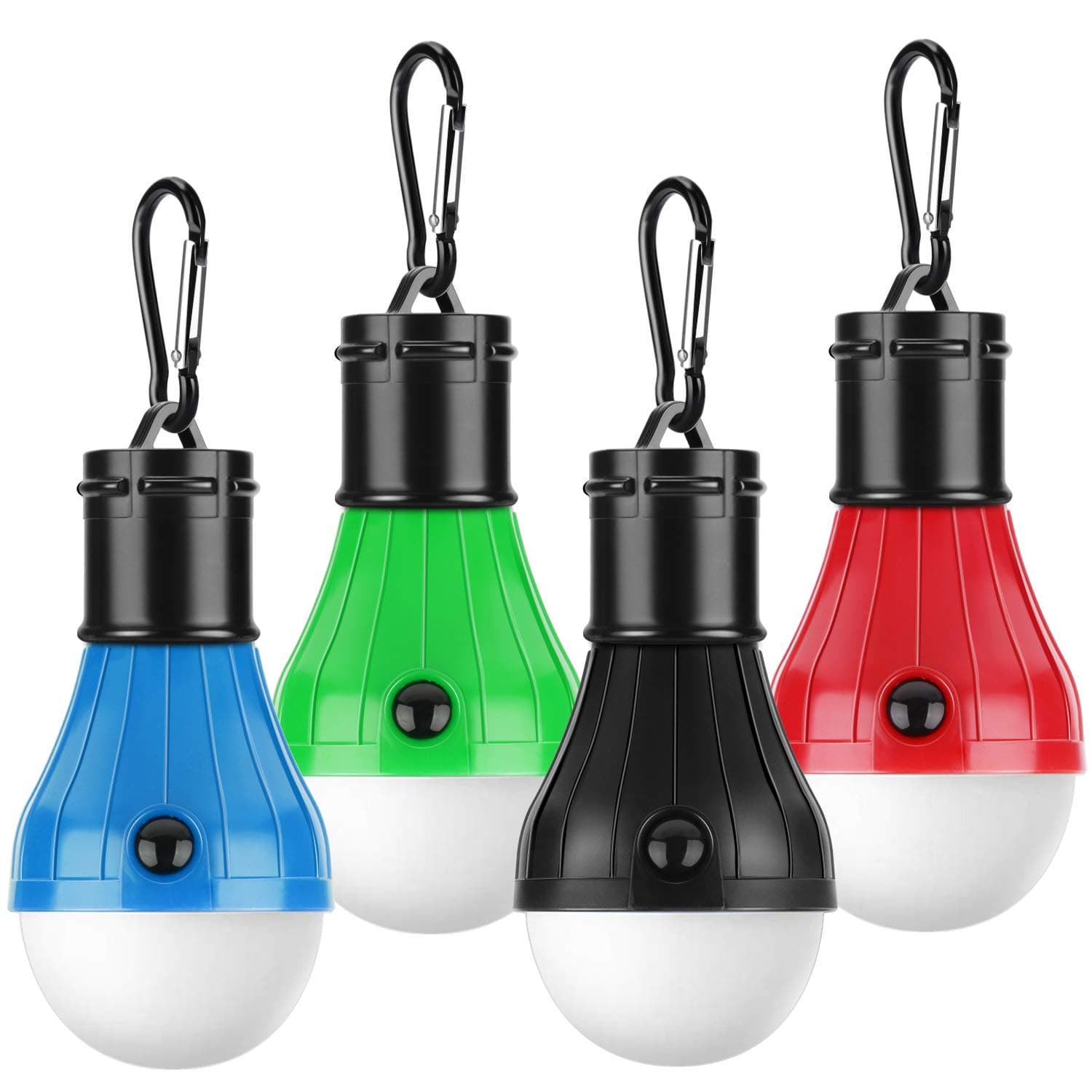 PEMOTech 4 Pack Tent LED Light,Waterproof Camping Lights for Tents Portable Camping Light Bulb Battery Operated Emergency Light Tent Lamp Lantern for Camping Hiking Fishing Hunting Mountaineering