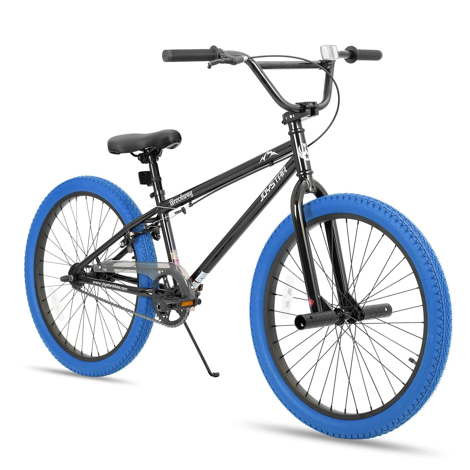JOYSTAR Kirkland 24 Inch Kids Bike Freestyle BMX Bicycle for 7 8 9 10 11 12 Years Old Boys Girls and Beginner Riders, 24" Kids' Bicycles, Blue Tires