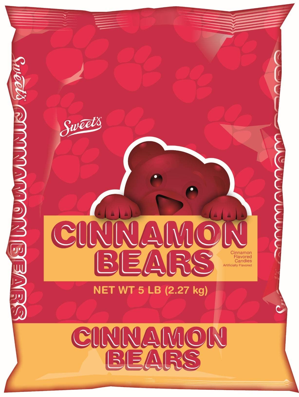 Red Cinnamon Gummy Bears - Hot and Spicy Cinnamon Gummy Candy in Bulk, Gluten Free Gummies for Kids and Adults, Kosher, Made in the USA - 5 lb Bag