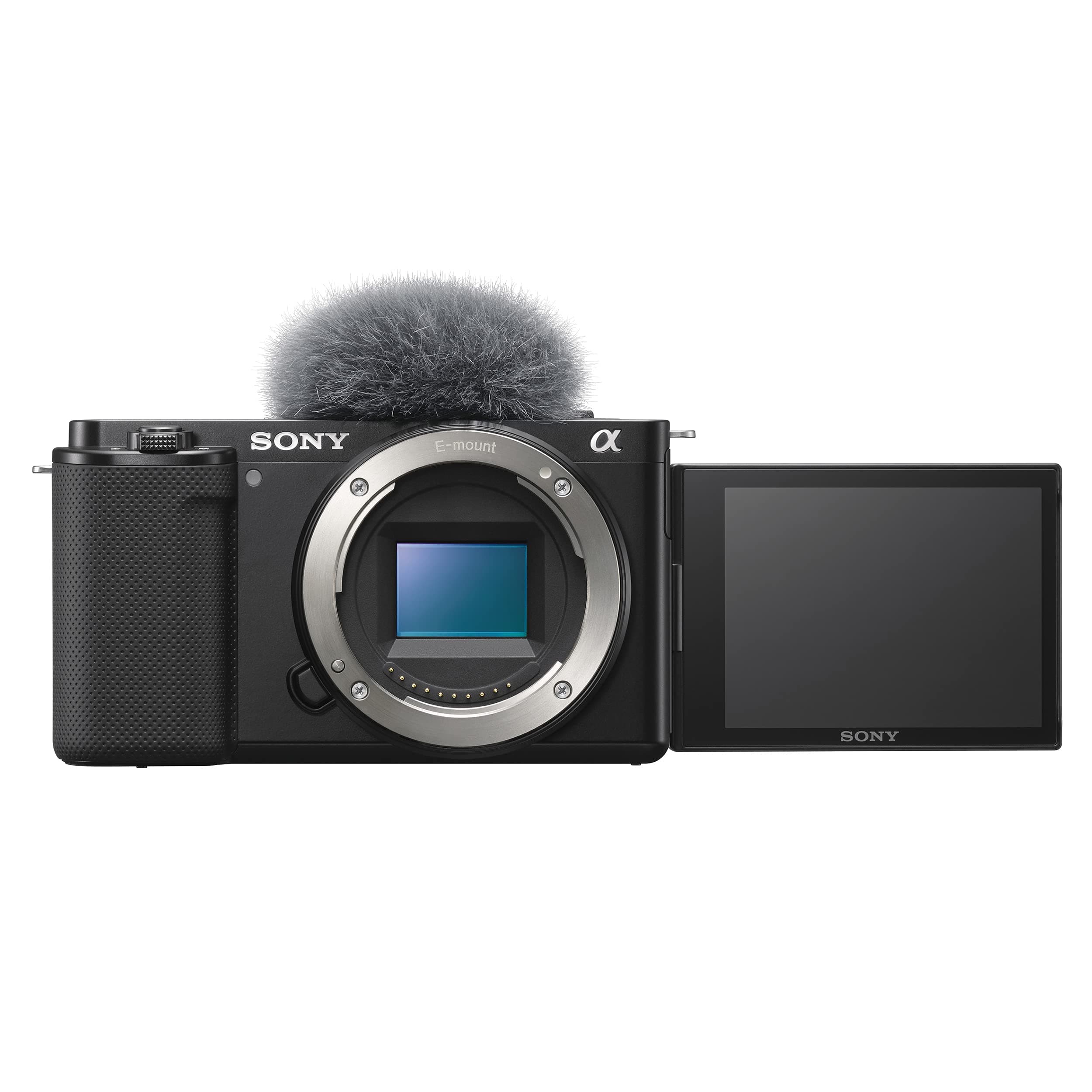 Alpha ZV-E10 24.2 Mega Pixel Interchangeable-Lens Mirrorless vlog Camera, Made for Creators | APS-C Sensor |Advanced Autofocus | Clear Audio & 4K Movie Recording (Body Only) – Black