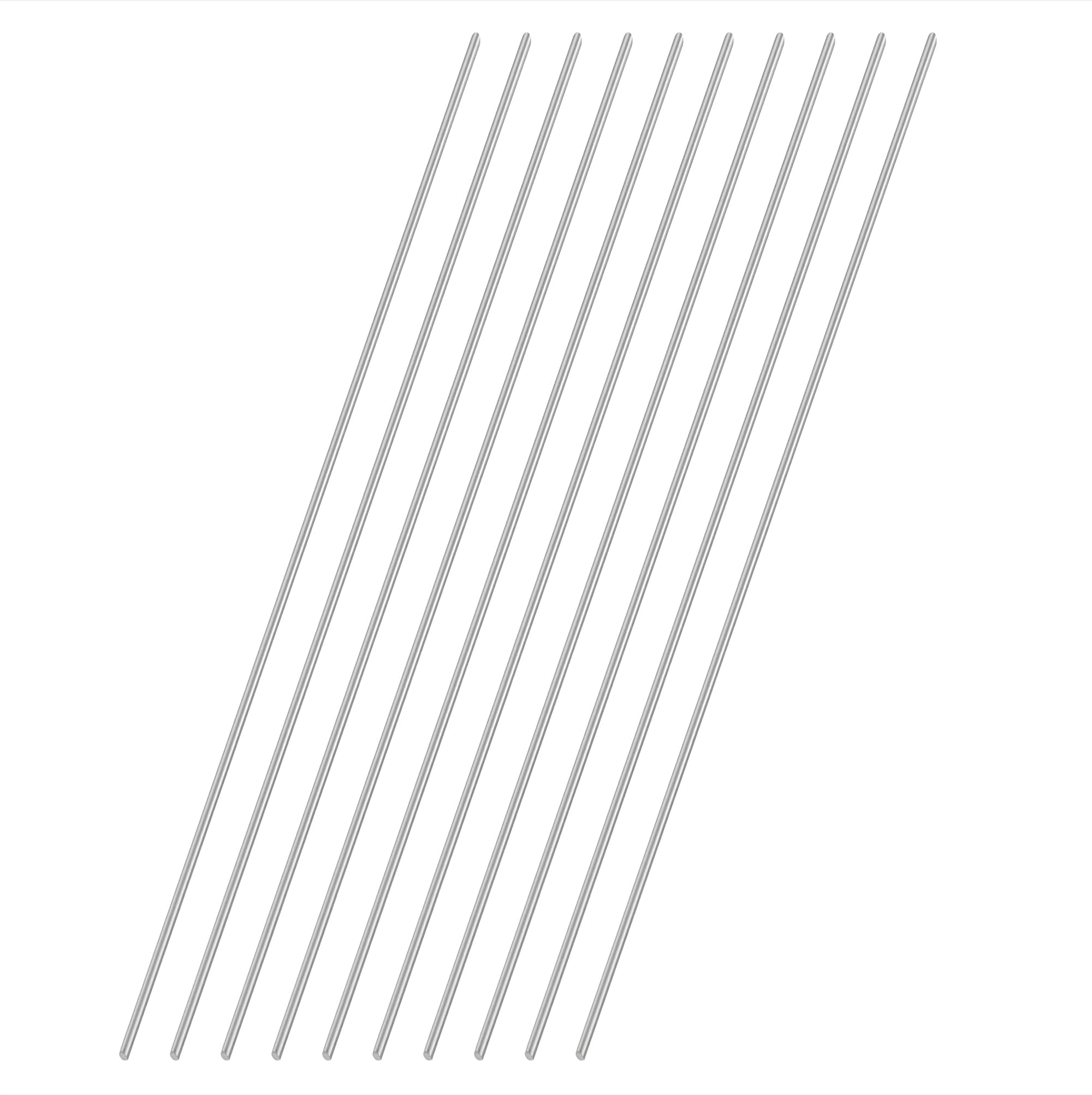 10pcs 1.5mm x 300mm 304 Stainless Steel Round Rod Metal Solid Shaft Rod Lathe Bar for DIY Craft Model Car Helicopter Airplane