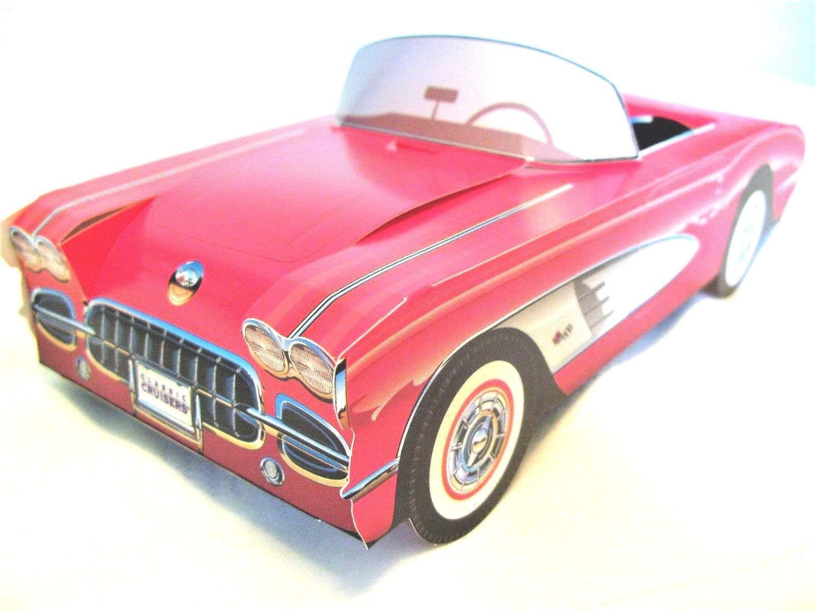 2 Each ~ 18 Assorted Cardboard Classic Cars Party Planner Food Tray Box