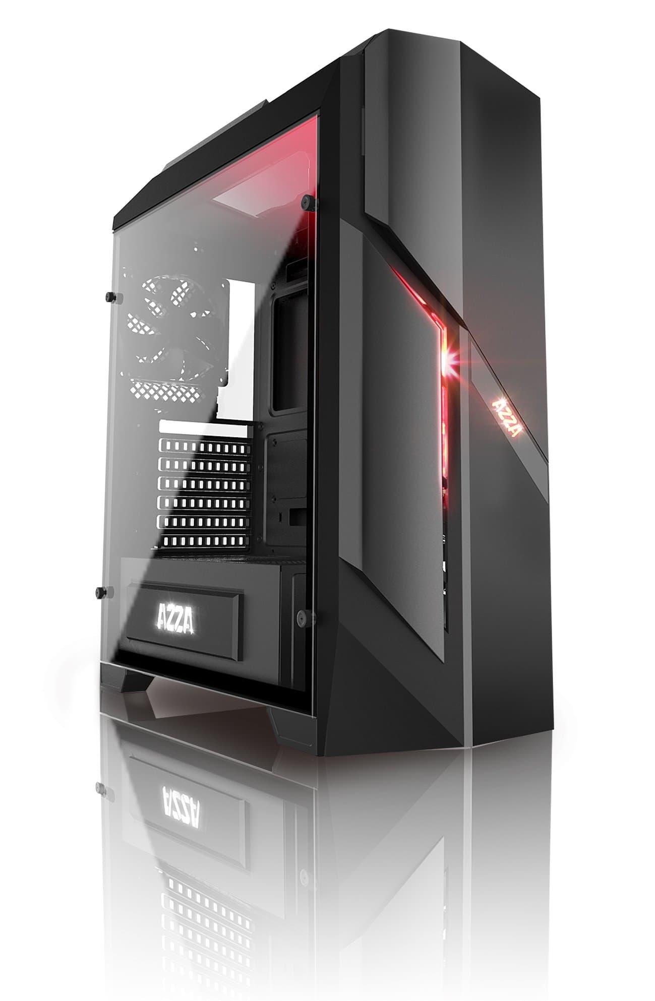 AZZA Photos 250X Gaming Case with Tempered Glass Side Panel - Black, 3006