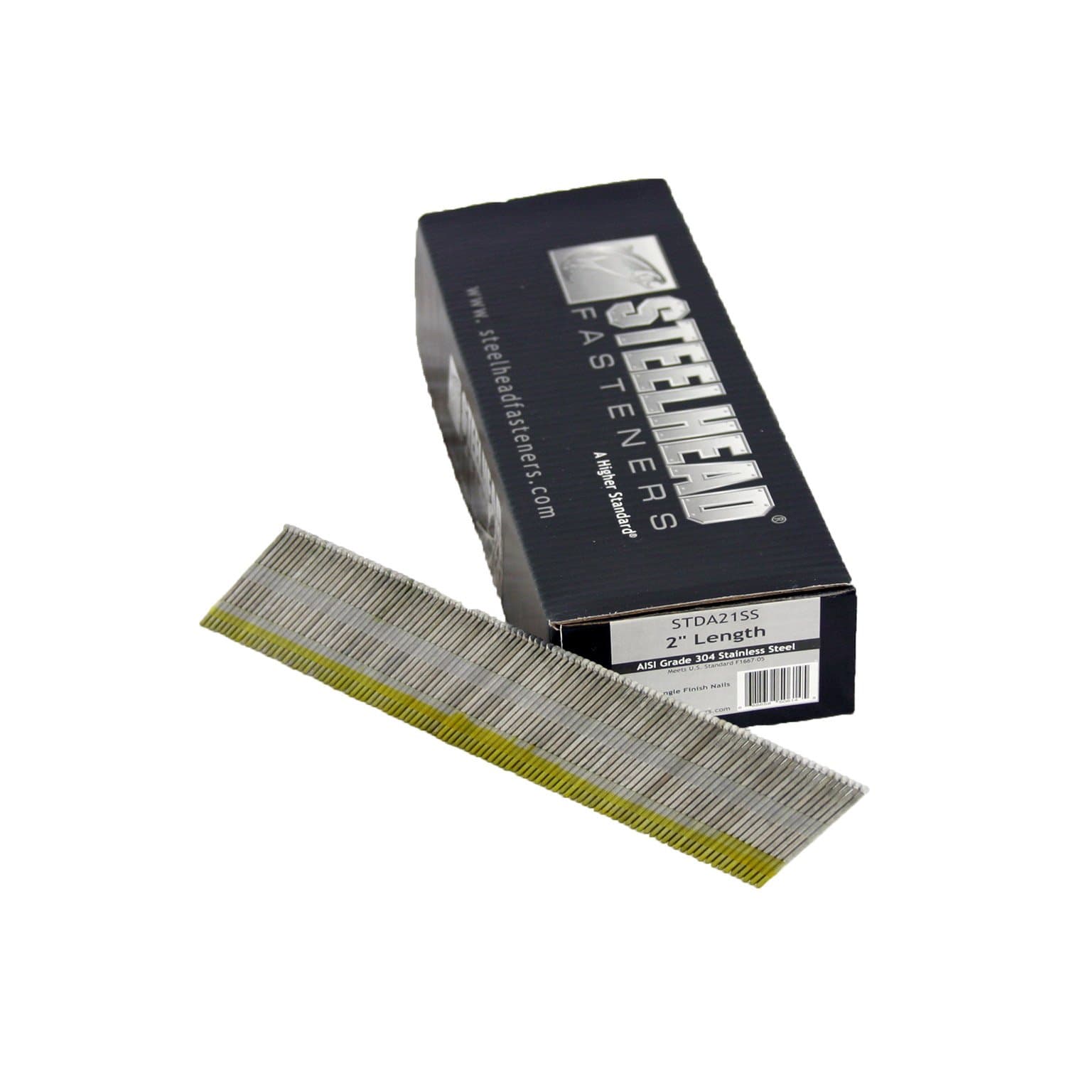 Steelhead STDA21SS Angle Finish Nail 15ga 2 Stainless Steel 4000 count by Steelhead