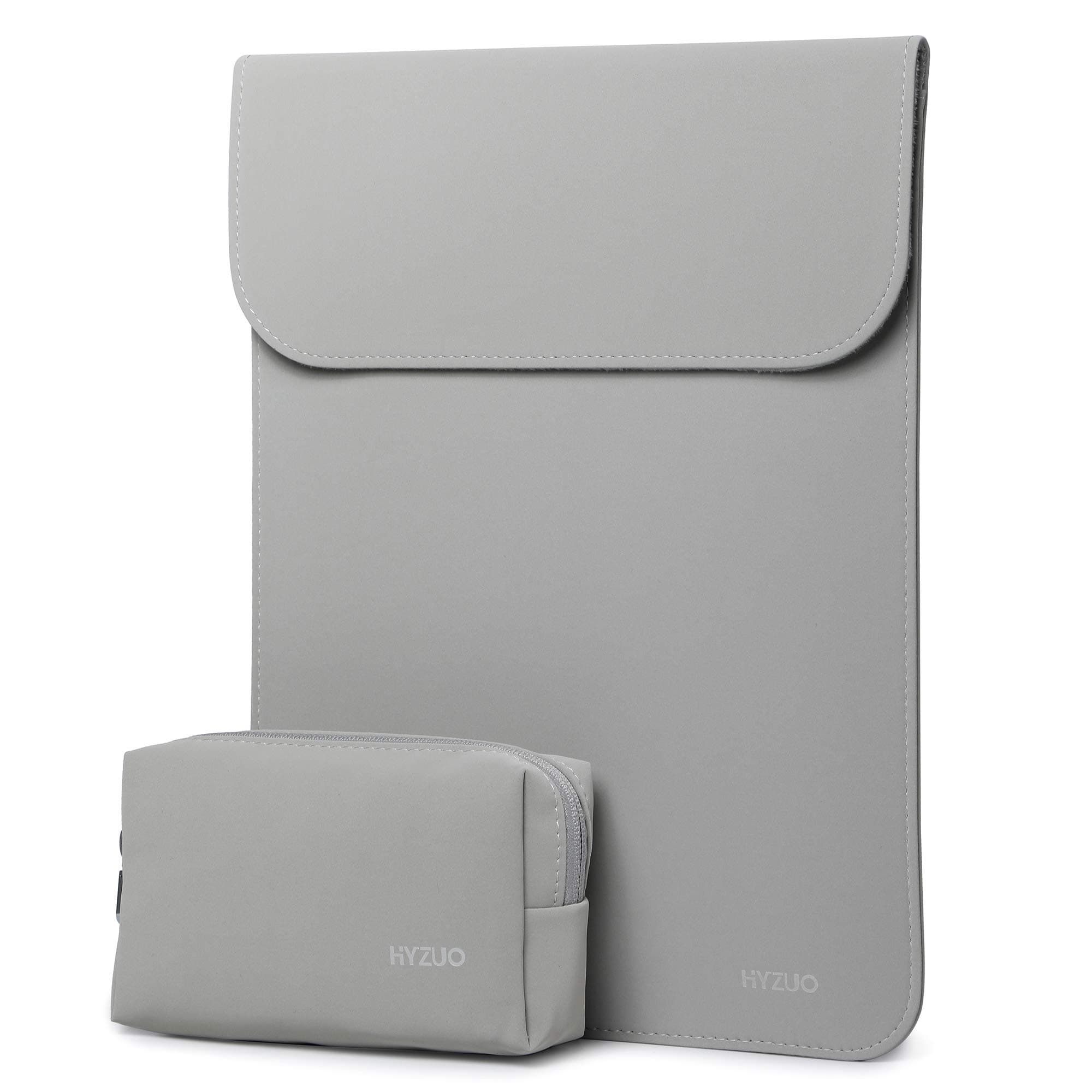 HYZUO 15-16 Inch Laptop Sleeve Case Compatible with 2019 MacBook Pro 16 A2141/ Surface Laptop 3 15 Inch/Dell XPS 15/2012-2015 Old MacBook Pro Retina 15 A1398, Light Gray