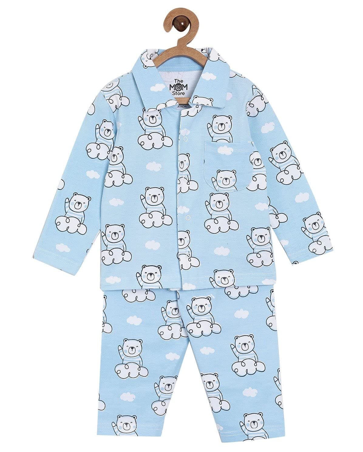 The Mom StoreBaby Boy's Cotton Printed Pyjama Set | Printed | Cotton | Night Suit | Nightwear | Sleepwear