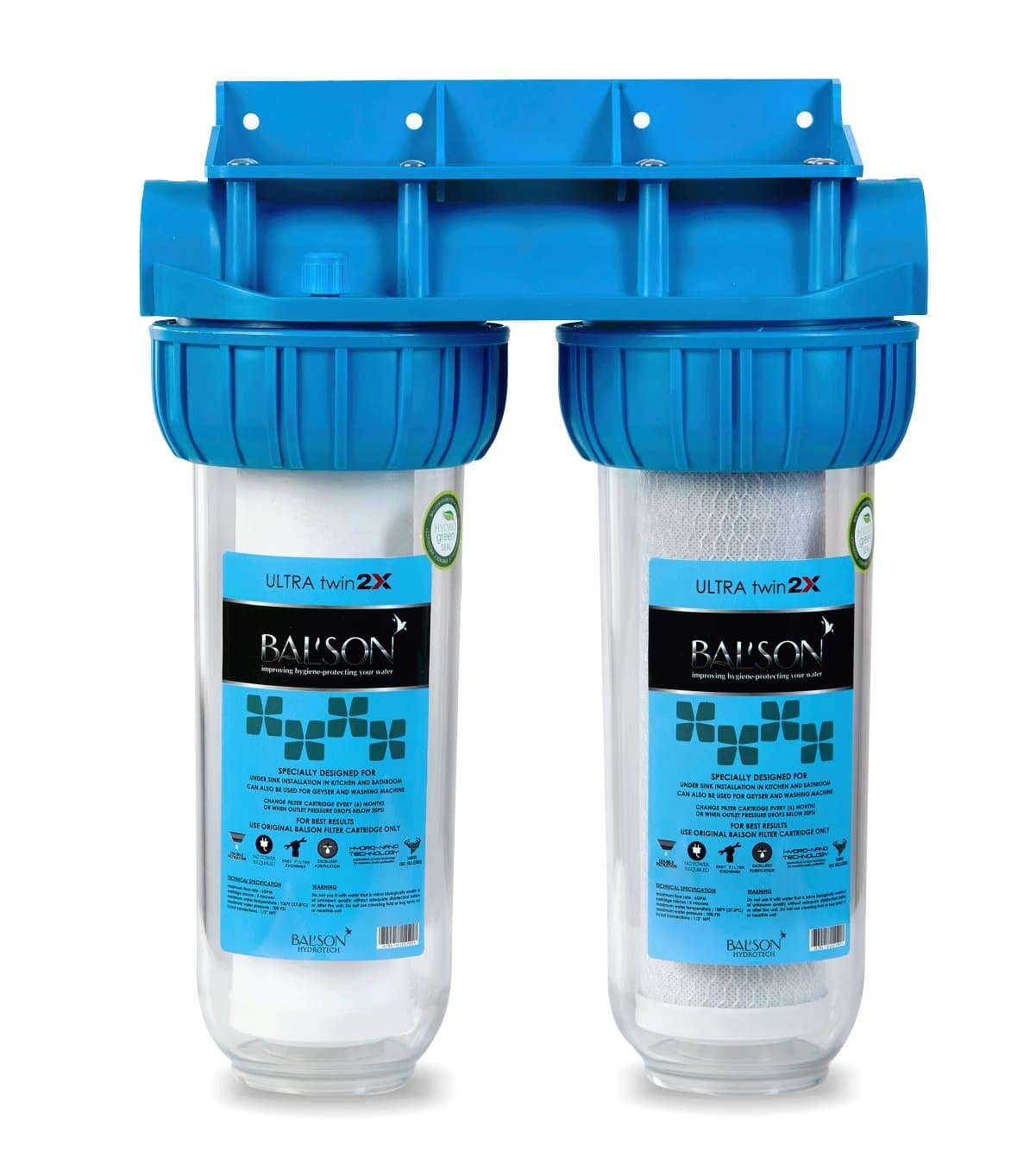 BALSON Plastic PET Ultratwin2X Filter Cartridge (10-Inch, Blue)