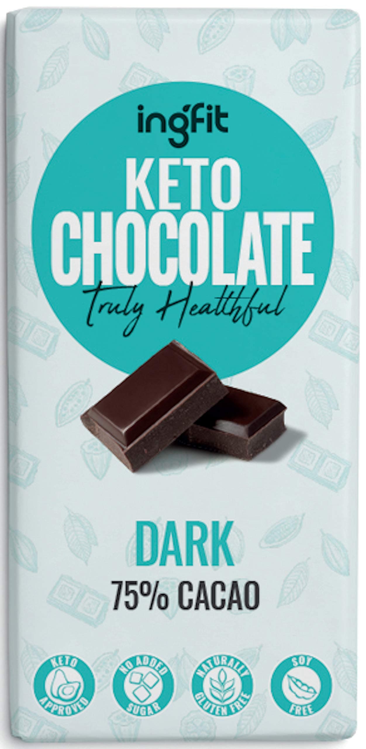 Sugar Free Keto Chocolate (Dark 75% Cacao)