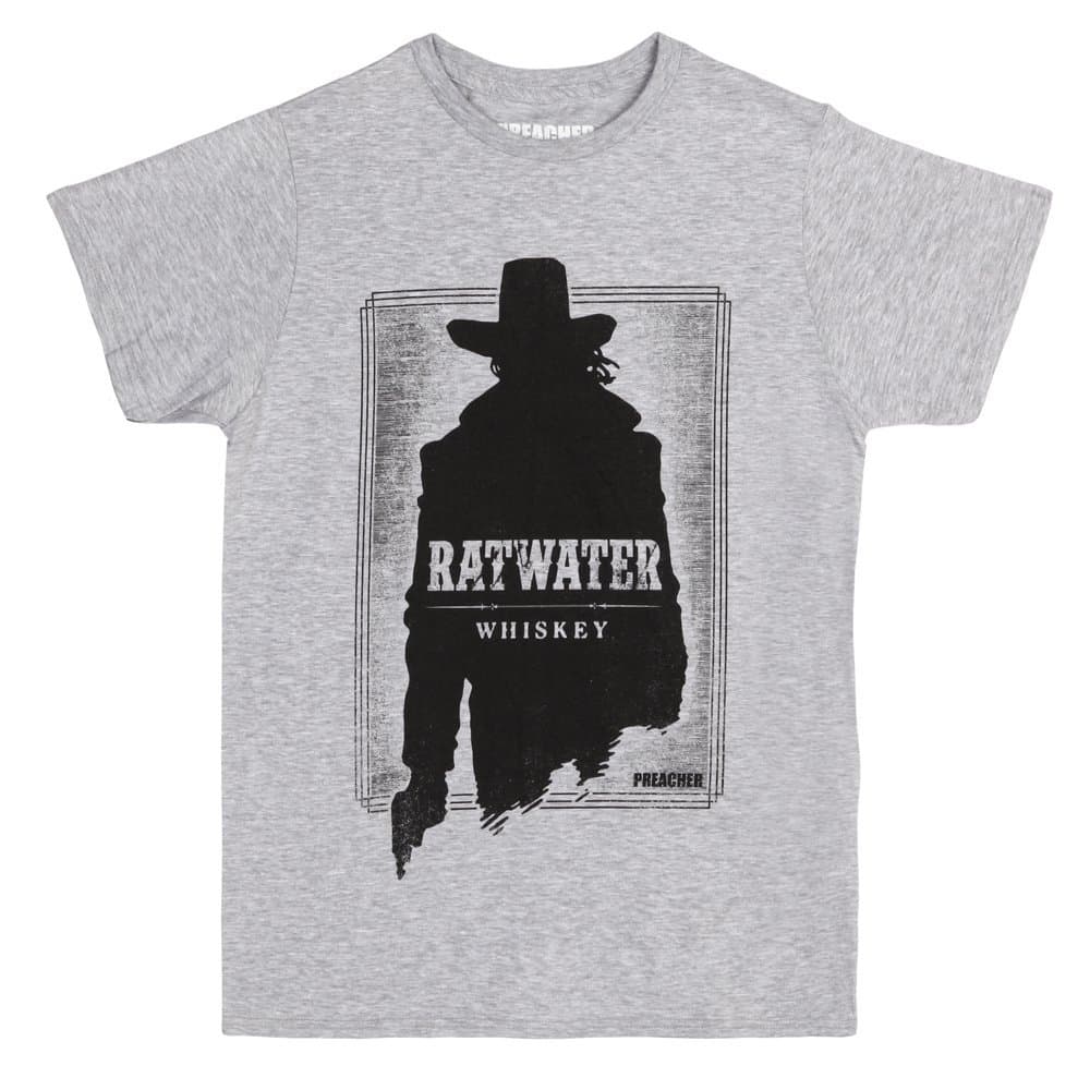 Preacher Ratwater Whiskey Adult T-Shirt - Heather Grey (Medium)