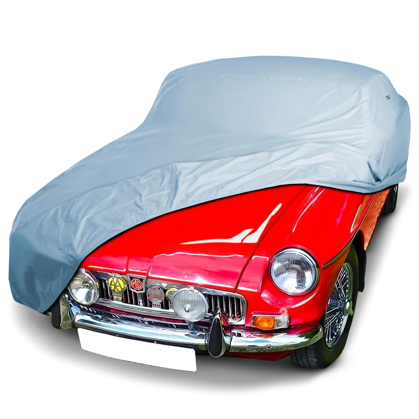 Premium Car Cover for 1962-1981 MG MGB Roadster, GT Heavy Duty Waterproof All-Weather Automobiles Custom Fit Indoor Outdoor UV Snow Protection Covers with Straps and Bag