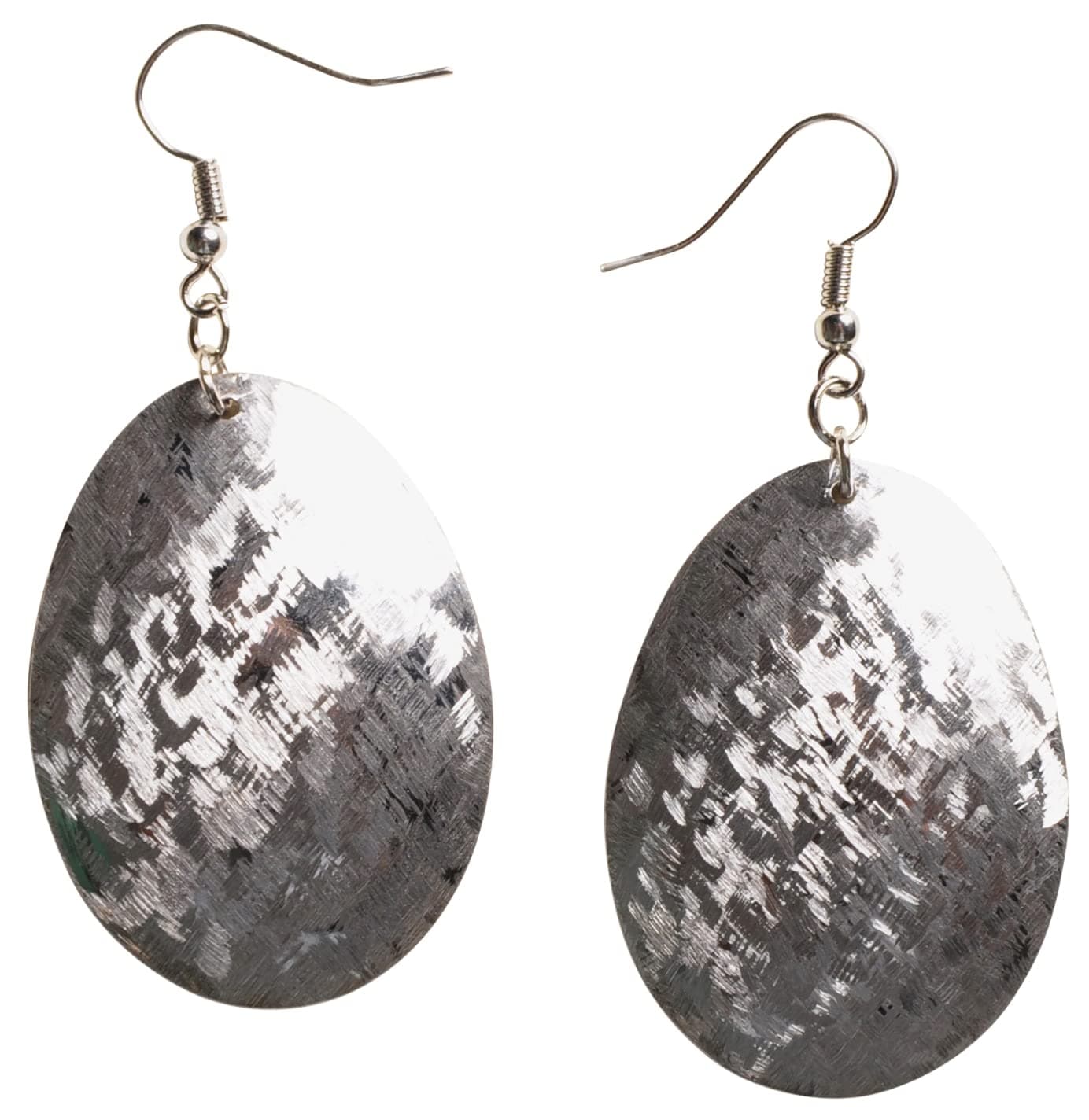 Earrings Made of Tea Spoon Prime upcycled eco friendly art design vegan style recycled waste handmade creations gift for chef woman wife cooking cook girlfriend sister fun jewelry oval repurposed