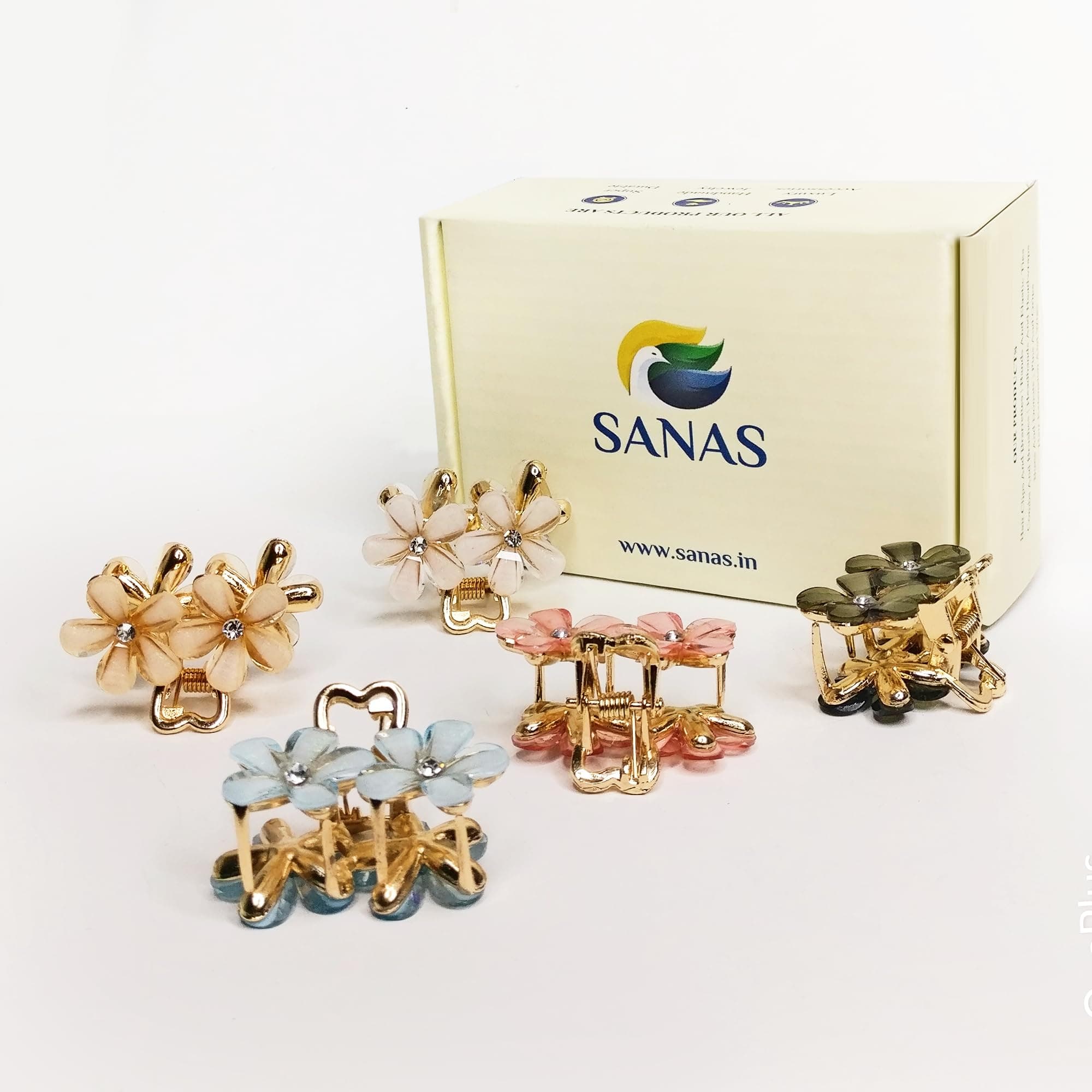 Sanas(5pcs) Hair Clips For Girls Women Hair Pins For Women Wedding Korean Pins For Girls & Kids Accessories Korean Clips (5pcs) Multicolor