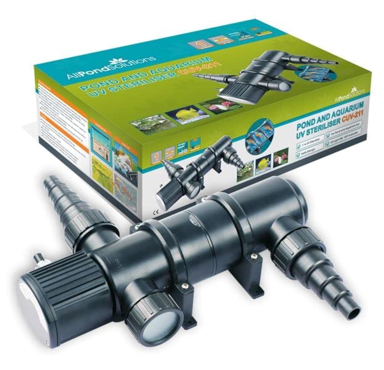 allpondsolutions 11w UV Light Steriliser for Pond & Aquarium - CUV-211 Fish Tank Pond Clarifier - Helps Remove Algae and Greenwater