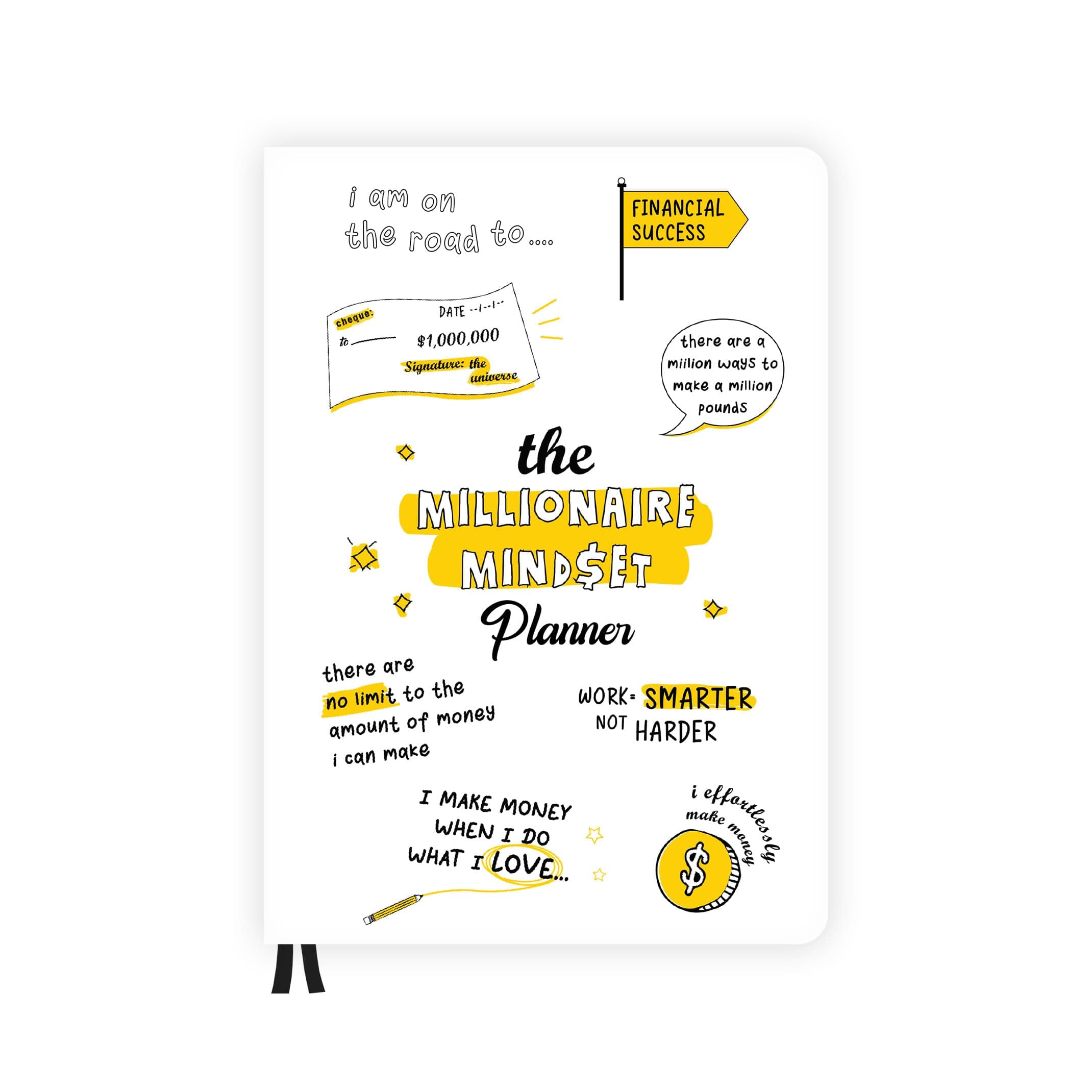 2026 Undated A5 Daily, Weekly & Monthly Productivity Planner Kit with Doodle Cover | 192 Pages, Motivational Stickers & Postcard, 4-Month Planner for Office & Students 2025