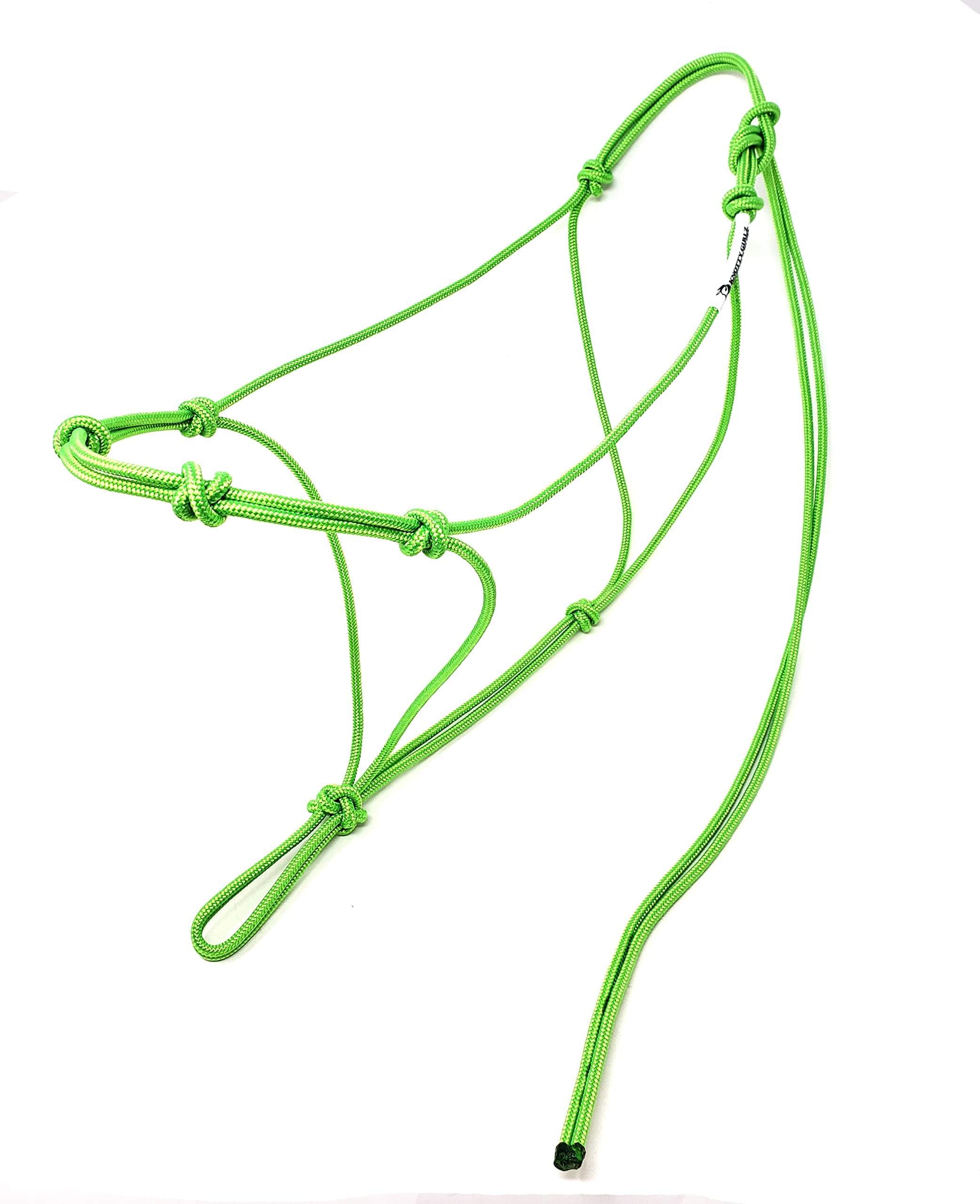 4 Knot Horse Rope Training Halter - 3/16" (5mm) Very Thin! Stiff Polyester Rope