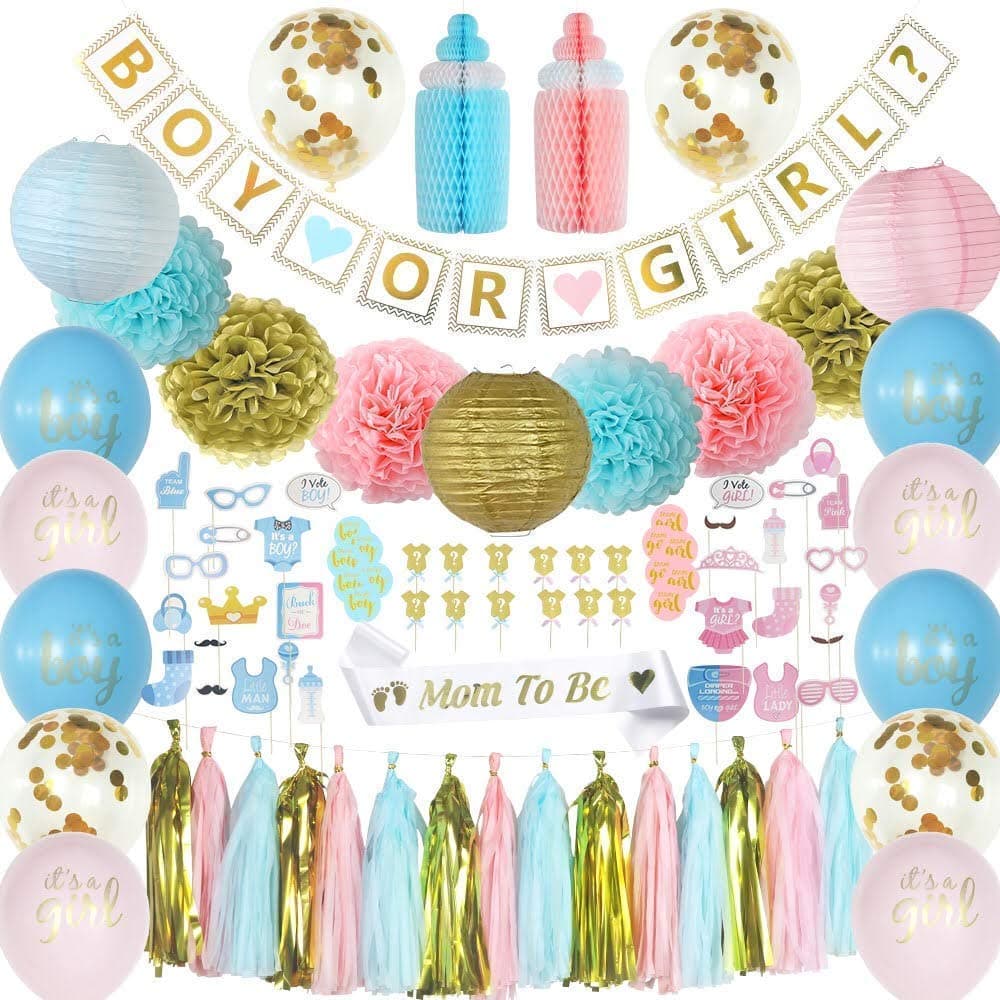 Gender Reveal Party Supplies - Gender Reveal - Gender Reveal Decorations - Gender Reveal Party - Boy or Girl