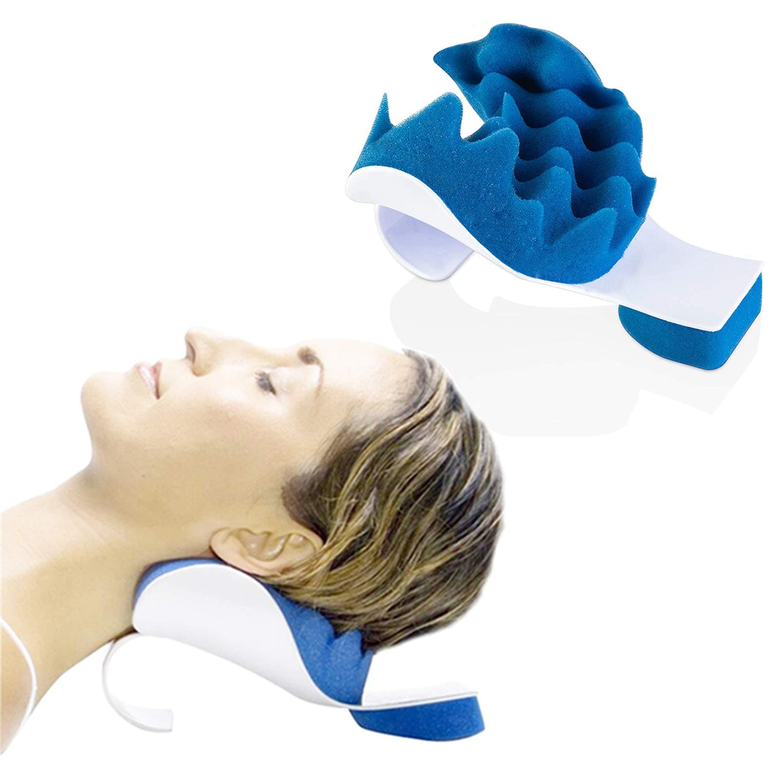 AVIUDHE Chiropractic Pillow, Cervical Pillow Neck Traction Device, Neck Massage Cervical Pillow, Neck Support Pillows for Pain Relief, Neck and Shoulder Pain Relief Support, Cervical Spine Alignment