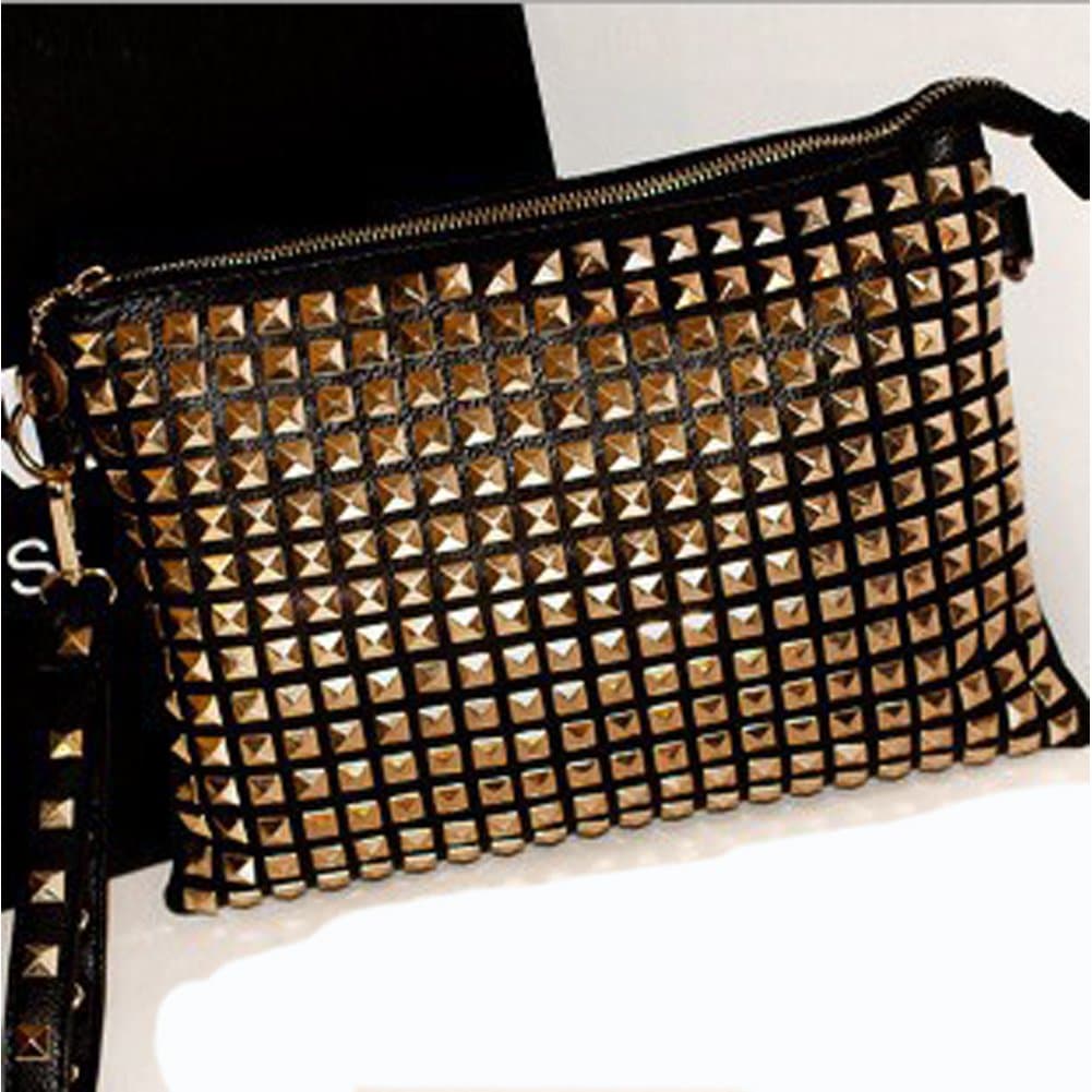 Fashion Punk studs day cluthes women leather bag purses ladies' evening bag handbags