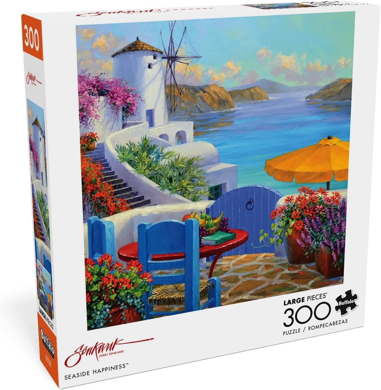 Buffalo Games - Mikki Senkarik - Seaside Happiness - 300 Piece Jigsaw Puzzle for Adults Challenging Puzzle Perfect for Game Nights - Finished Size is 21.25 x 15.00