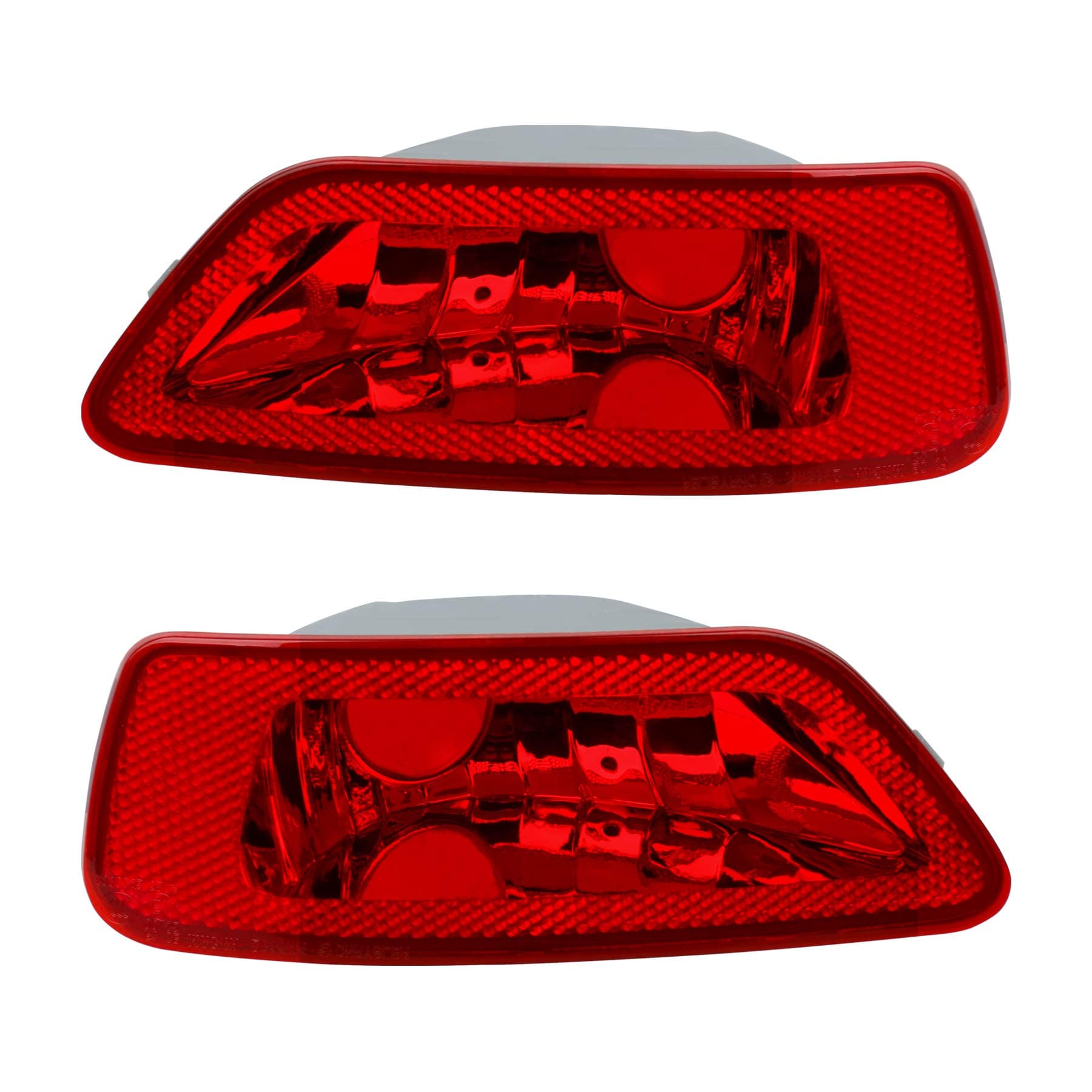 HERCOO Bumper Reflector Lights Lens Rear Right Fog Lamp Cover Compatible with Jeep Compass Grand Cherokee 2011 to 2017, Dodge Journey 2012 to 2018, Pack of 2