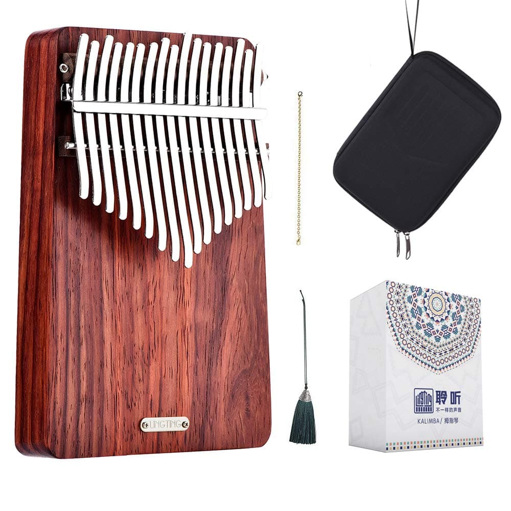 Kalimba 17 keys Thumb Piano Mbira Finger Piano Gift for Adult Beginners Professional(LT-K17A,wind whisperer)
