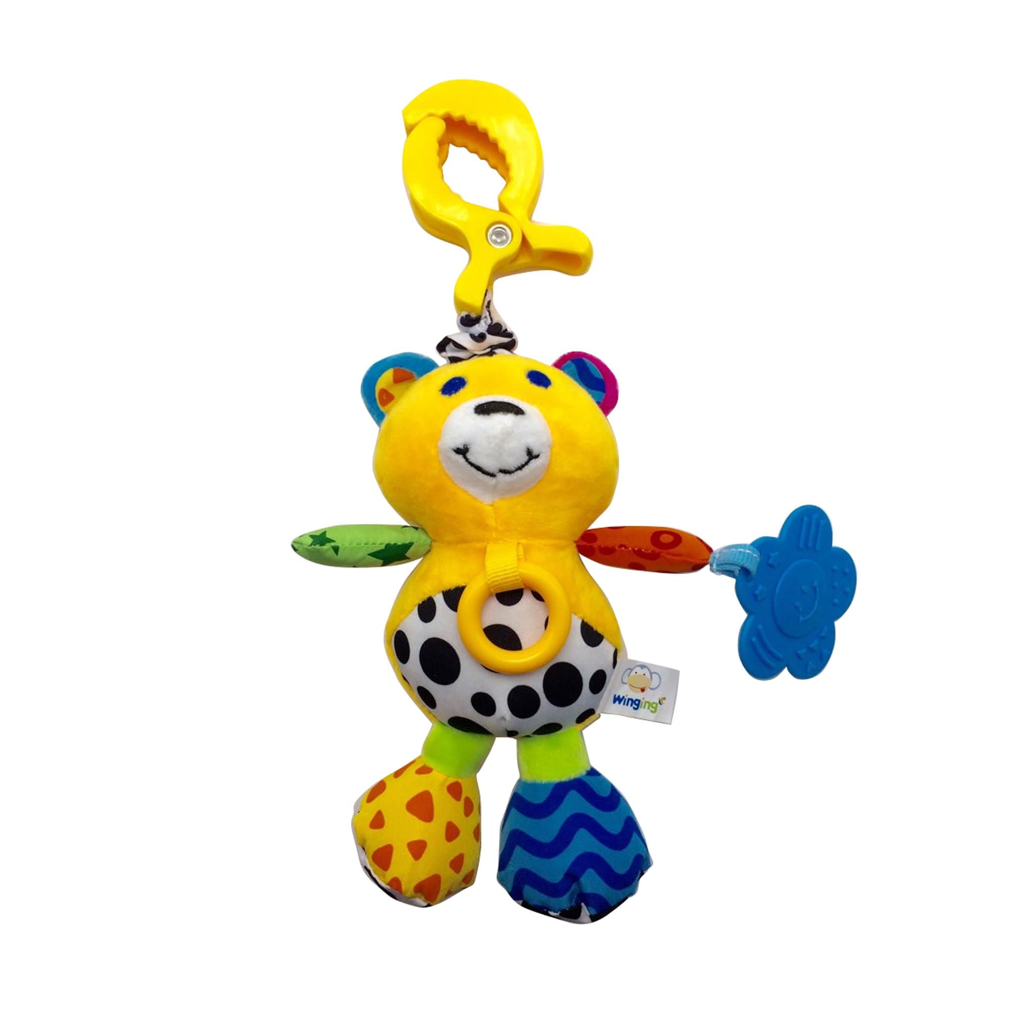 Wingingkids Pushchair Toys Hanging Toys for Crib 0-3 Year Old Baby Rattles Toy Gift Teether with Bell Cute Bear