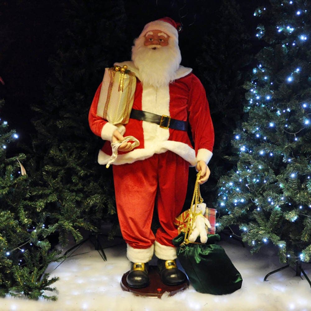 1460mm (4ft 10) Freestanding Dancing And Singing Father Christmas, Plays And Dances To 5 Festive Songs