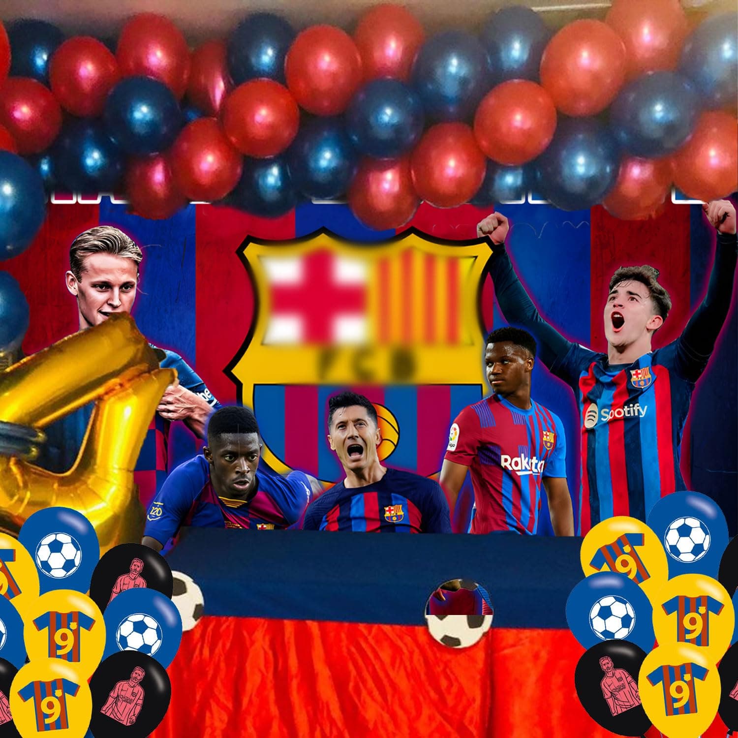 Soccer Birthday Party Decoration,Soccer Party Photo Background 5 x 3 FT and 18 Pcs Balloon,Football Merch Party Backdrop Supplies