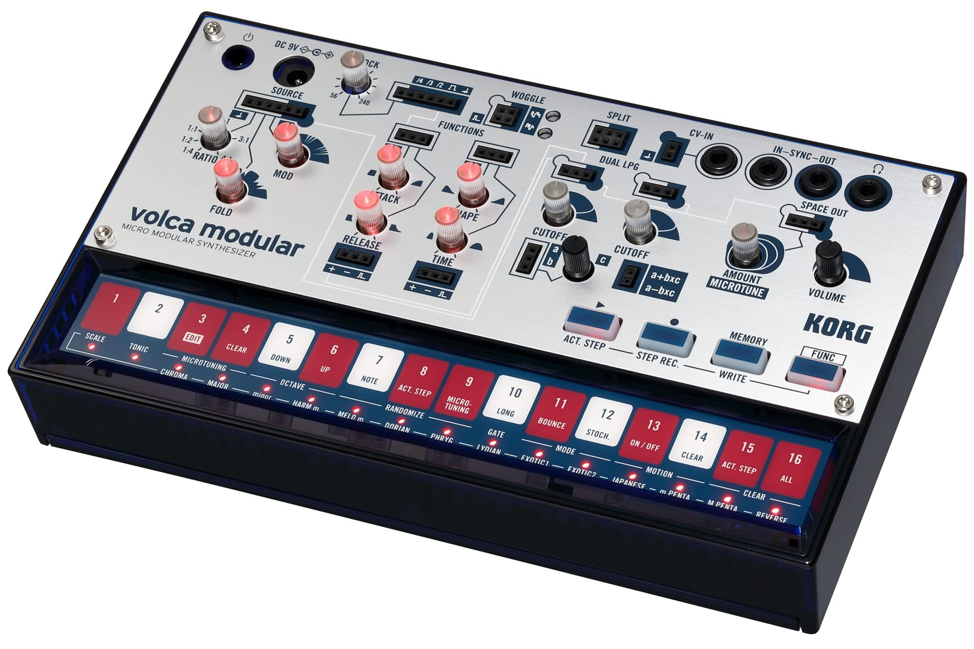 Korg Volca Modular Micro Synthesizer Semi Modular w/ Eight Modules and 16-step Sequencer