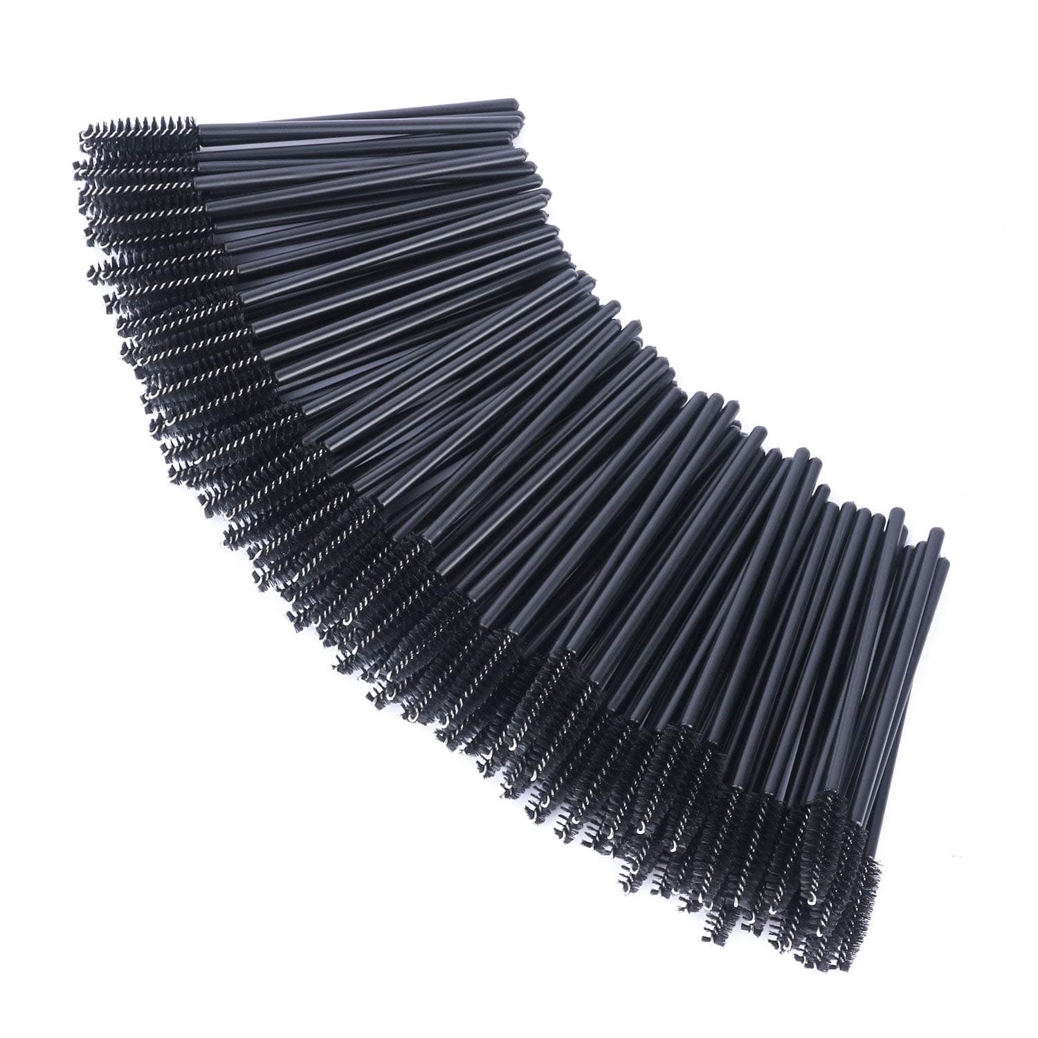 100 Pieces disposable mascara Applicator wands, Mini eyelash brush, Eyebrow spoolie Brush, Eye Lash Cosmetic Makeup Kit for Eyelash Extension