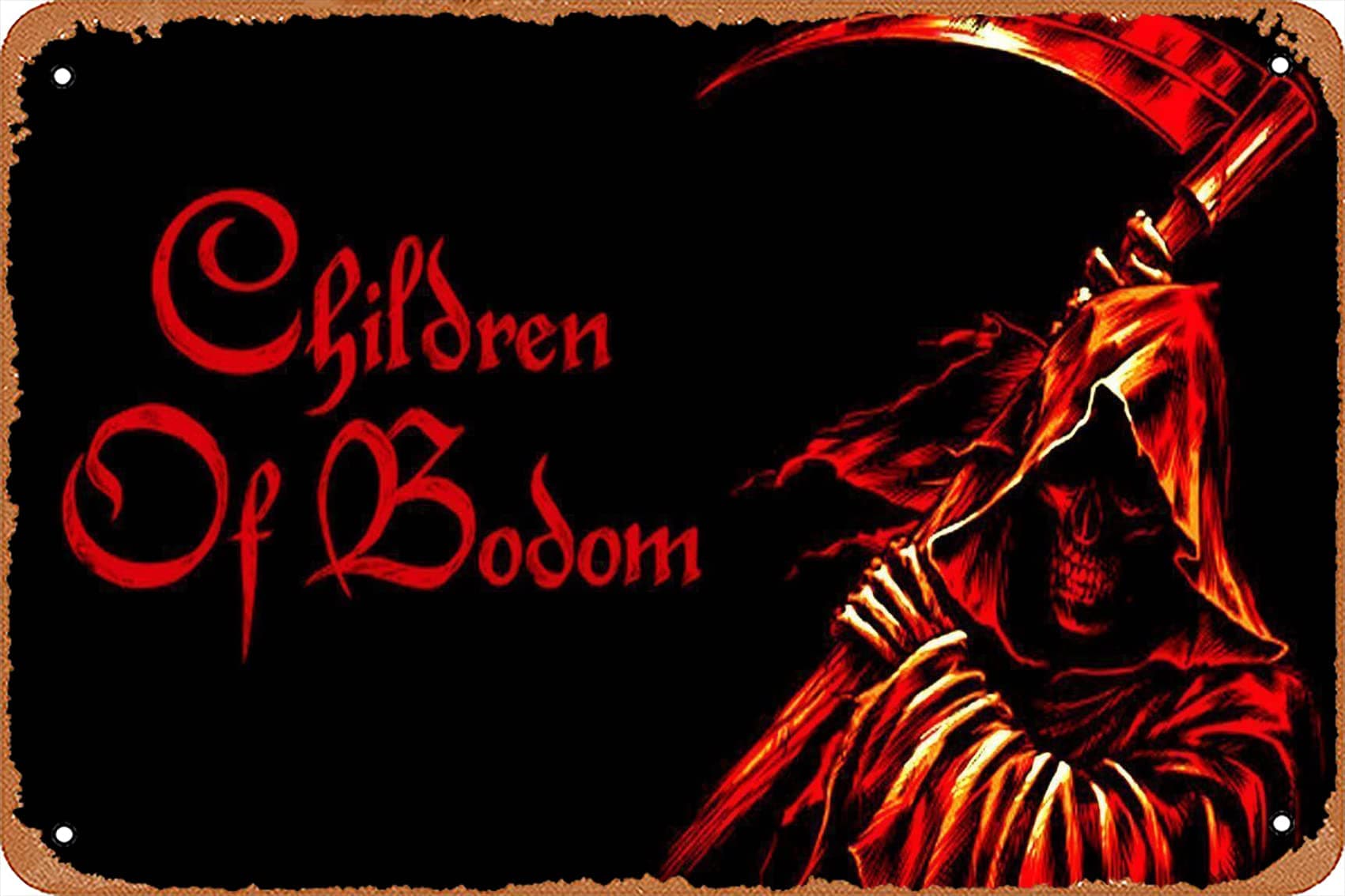 Kasdbopa Children Of Bodom Poster Band Poster (5) Metal Sign Vintage Kitchen Signs Wall Decor Funny Tin Signs Bar Decorations Art Poster 8x12Inch