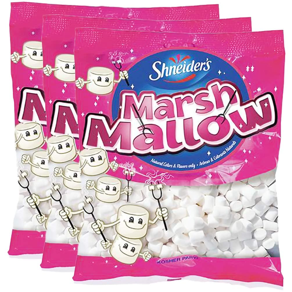 Mini Marshmallow Flavored, Natural Colors & Flavors Only, Fat-Free, OU Kosher Parve, 6.17oz Bag (White Marshmallow, 3-Pack)