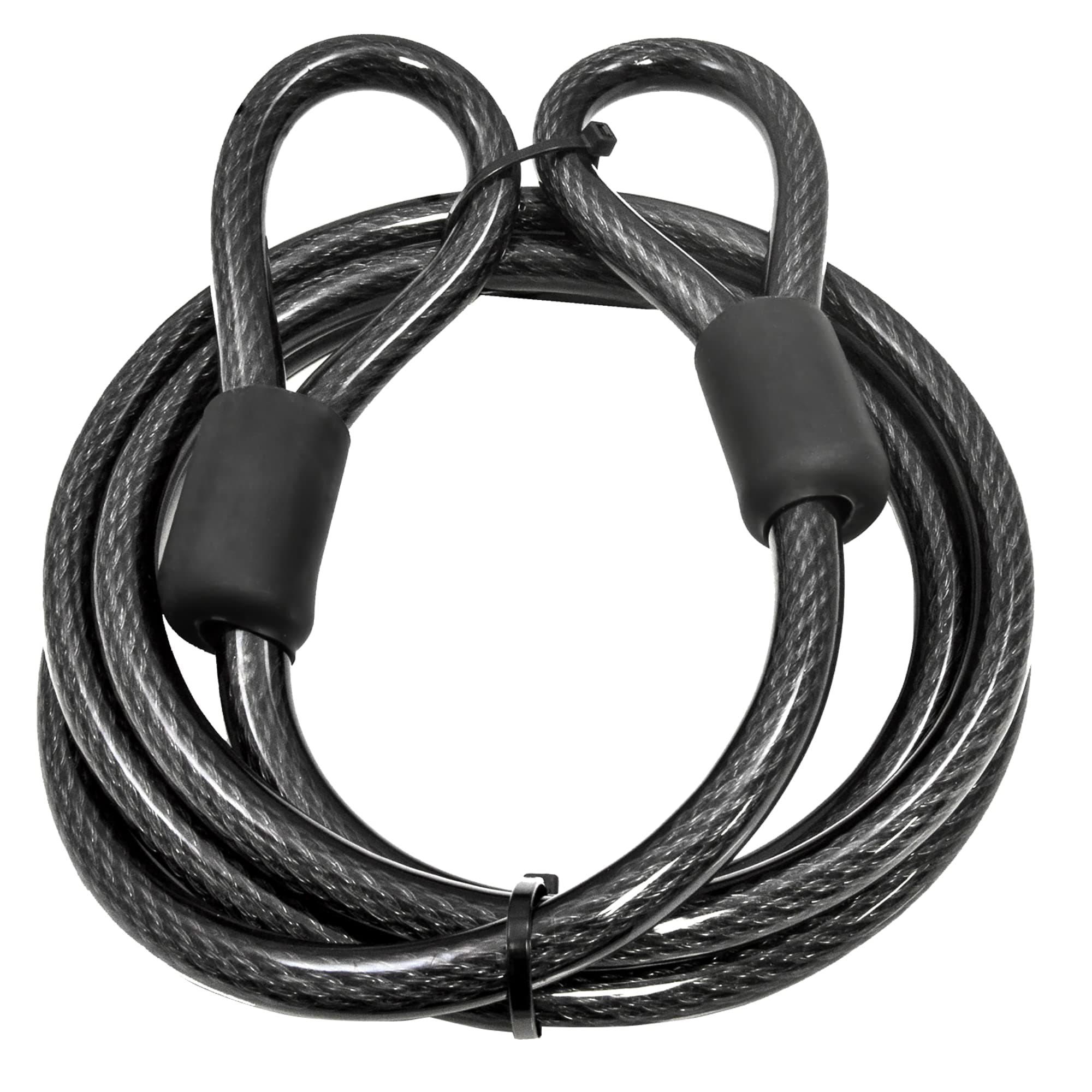 Lumintrail12mm (1/2 inch) Heavy-Duty Security Cable, Vinyl Coated Braided Steel with Sealed Looped Ends (4', 7', 10', 15', 20', 25' or 30') (10-FT)
