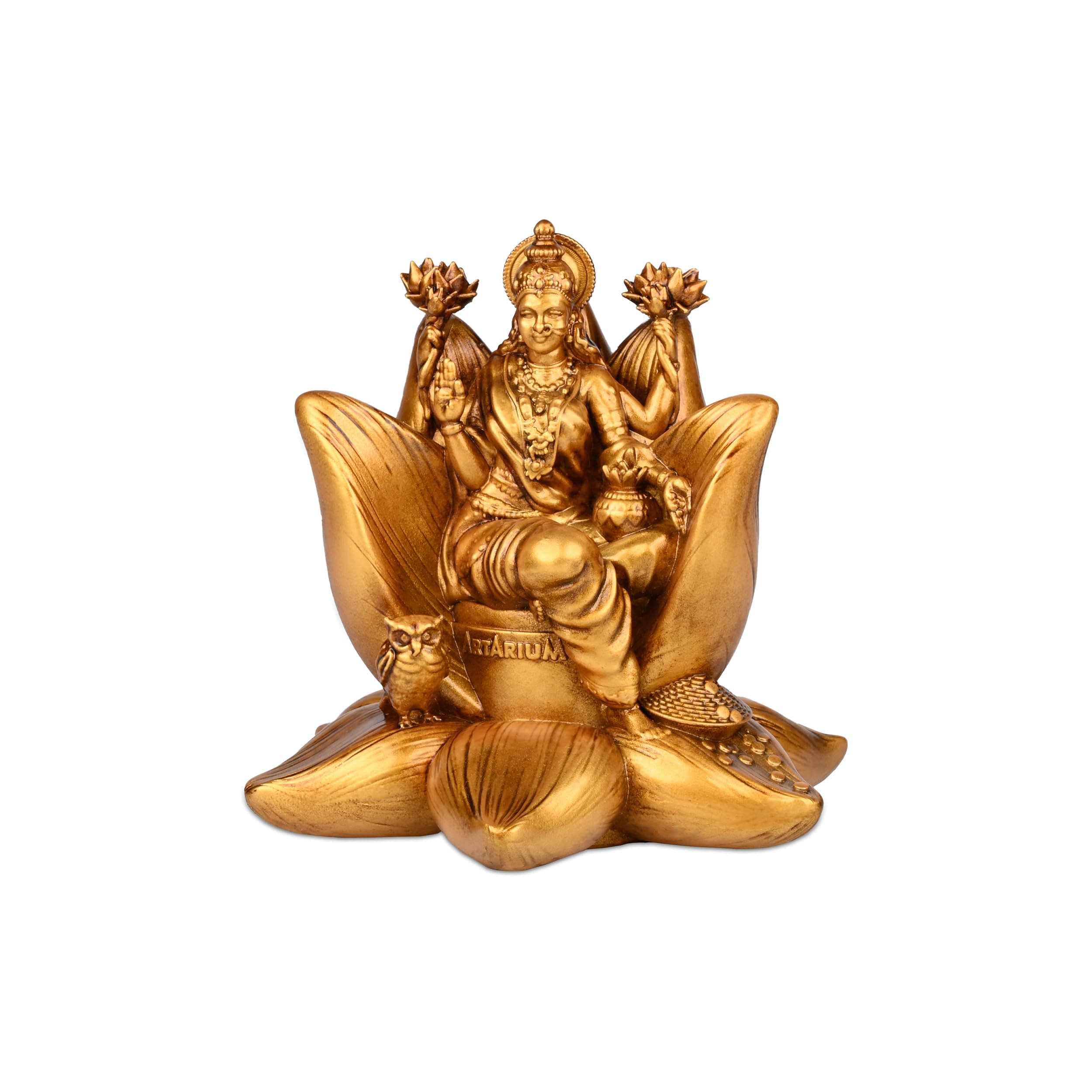 Artarium Laxmi Ji Idol Statue | laxmi ji murti | Laxmi Showpiece for Car Dashboard 2.8 Inch (Pack of 1)