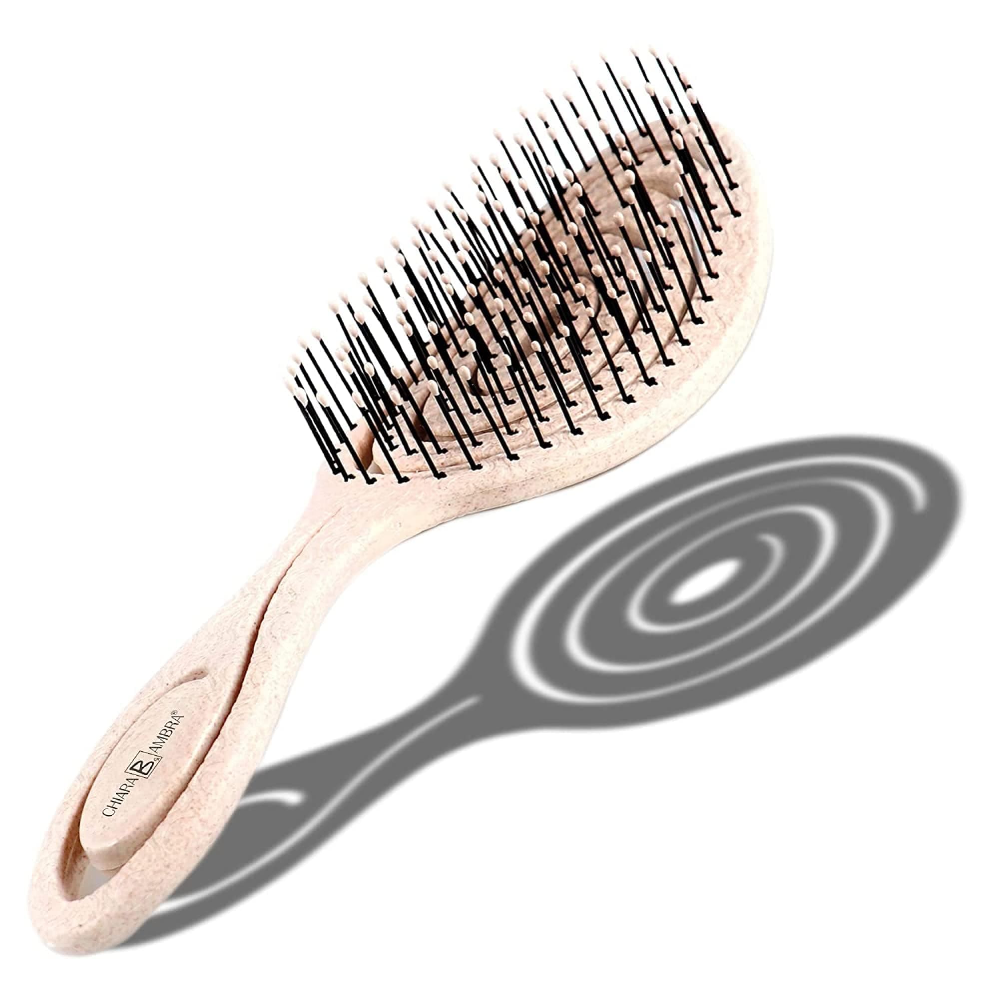 CHIARA AMBRA Eco-Friendly Anti-Breakage Hair Brush – Anti-Pull Hair Brush for Thick and Curly Hair – Anti-Pull Comb – Hair Brush