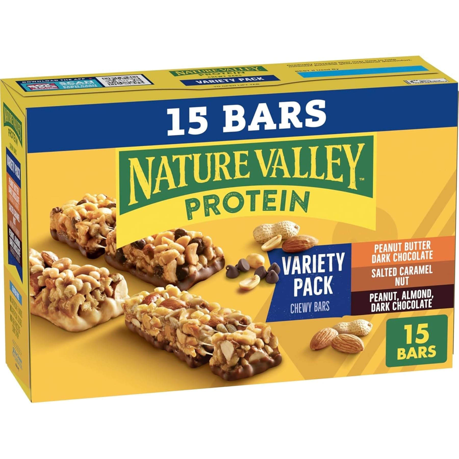 Nature Valley Peanut Butter Dark Chocolate Salt Caramel Nut Almond Protein Chewer