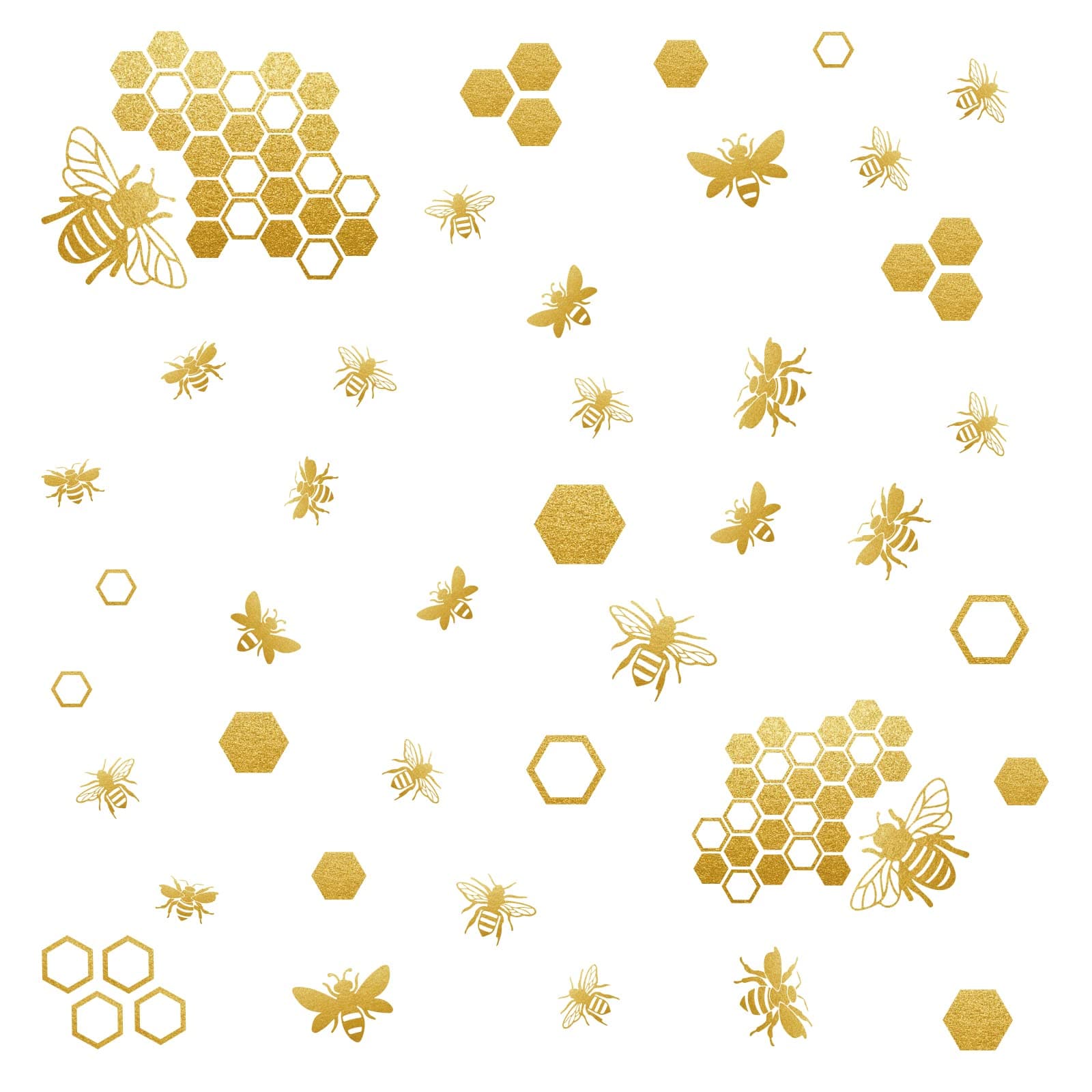 SUPERDANT Colorful Bee Wall Decals Hive Theme Wall Stickers Honeybee Decor Peel and Stick Vinyl Decals for Nursery Kindergarten Bedroom Living Room Honey Shop Kids Room Decorations 35.4x11.4in