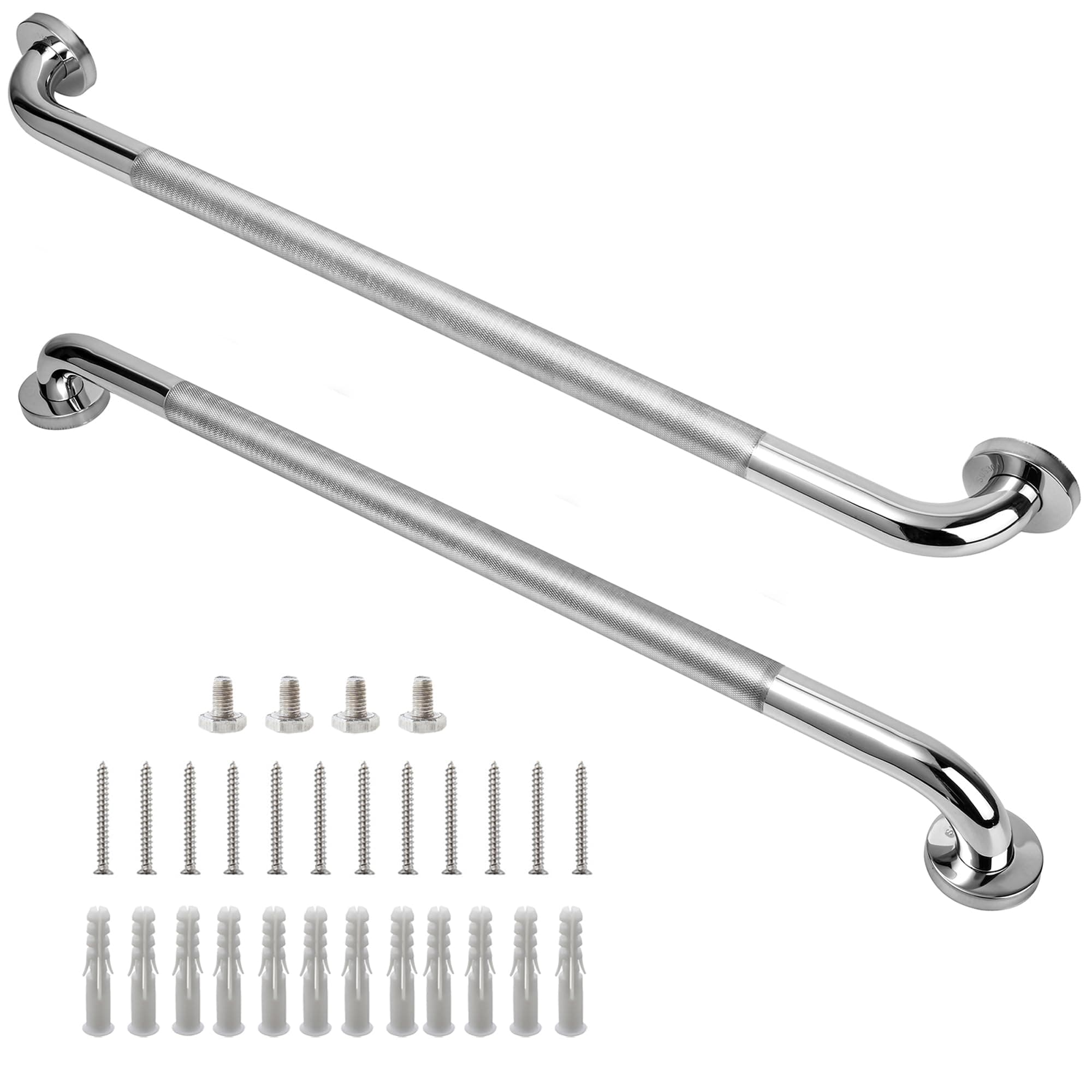 Shower Grab Bar, 2 Pack 32 Inch Bathroom Grab Bar, 1.25" Diameter 304 Stainless Steel Anti-Slip Grab Bars for Bathtubs and Showers, Handicap Shower Grab Bar for Seniors Elderly